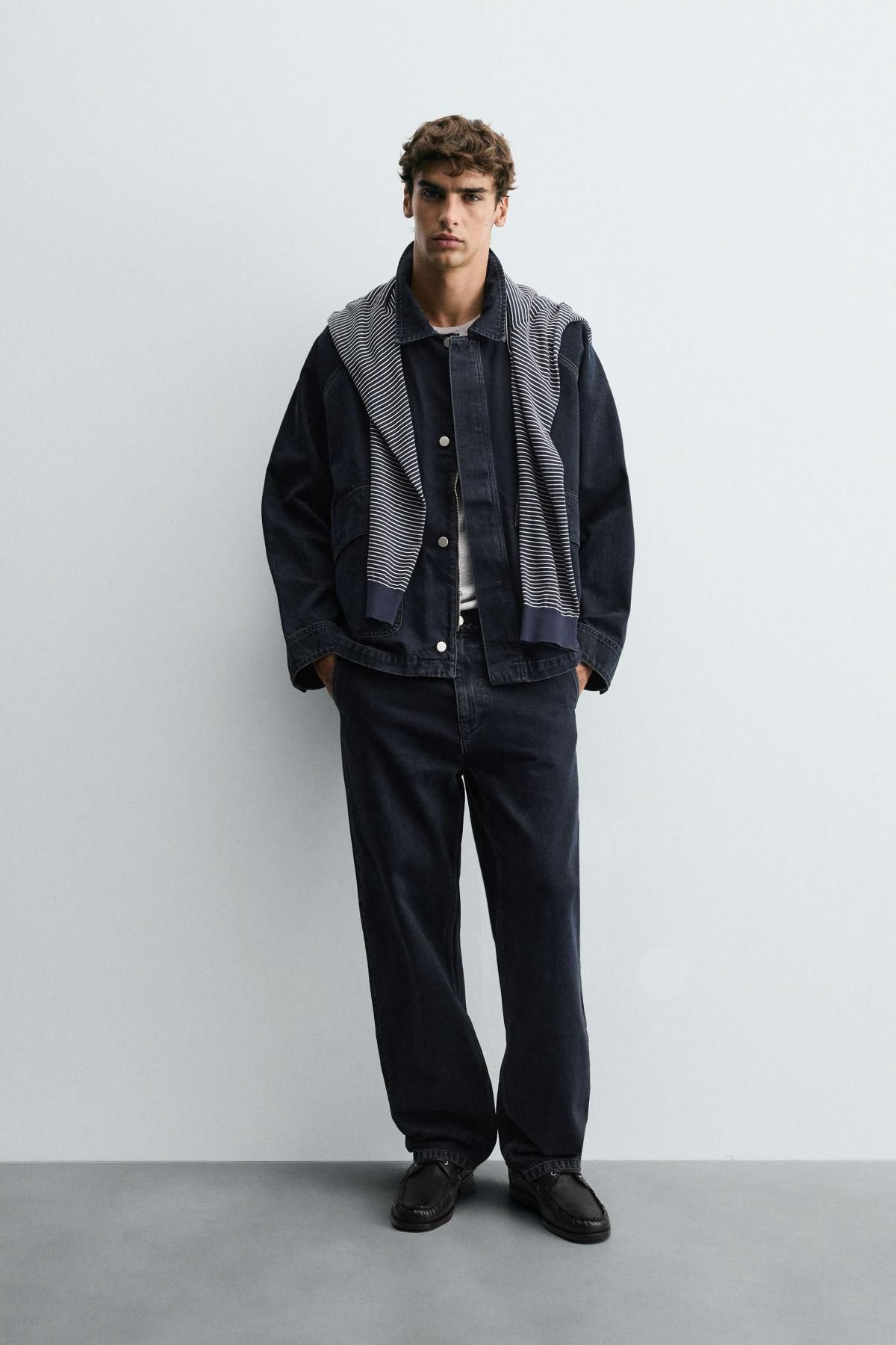 자라 테크니컬 데님 오버핏 포켓 재킷 3991/304 DARK NAVY - 상세 이미지 2