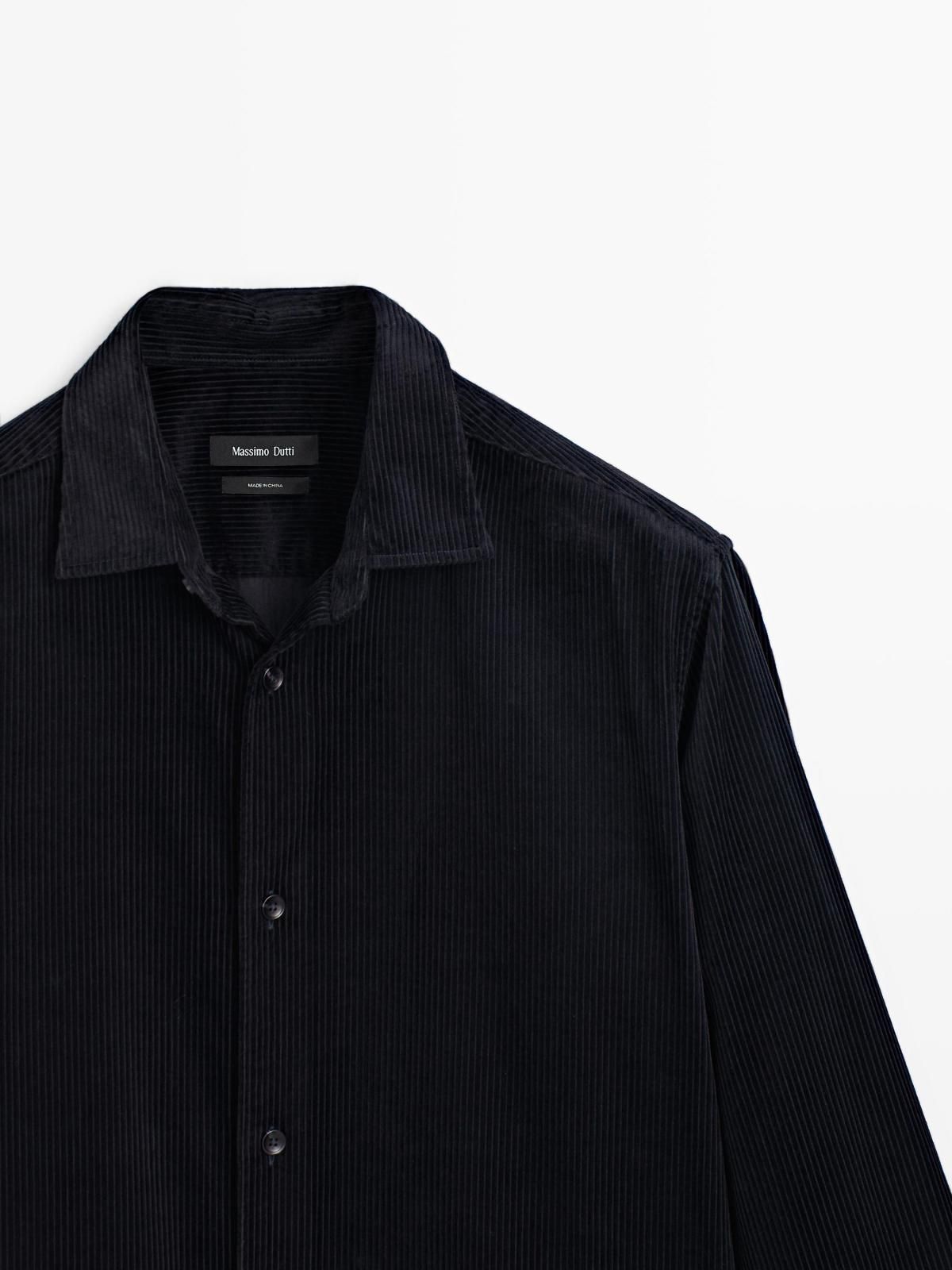 마시모두띠 코듀로이 레귤러핏 긴팔 오버셔츠 1765/262 NAVY BLUE - 상세 이미지 5