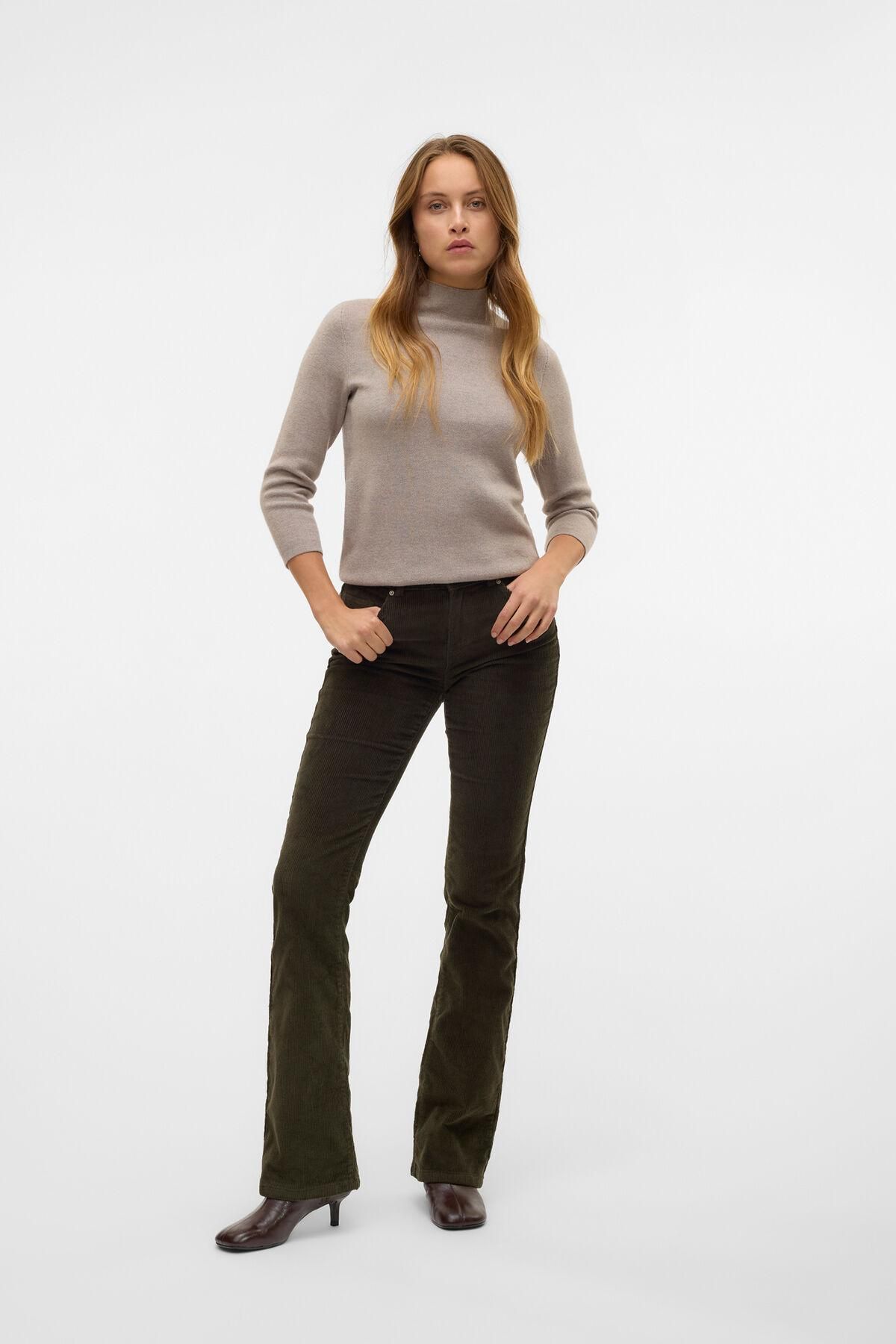 베로모다 코듀로이 부츠컷 미드웨이스트 팬츠 5942247 VERDE OSCURO - 상세 이미지 2