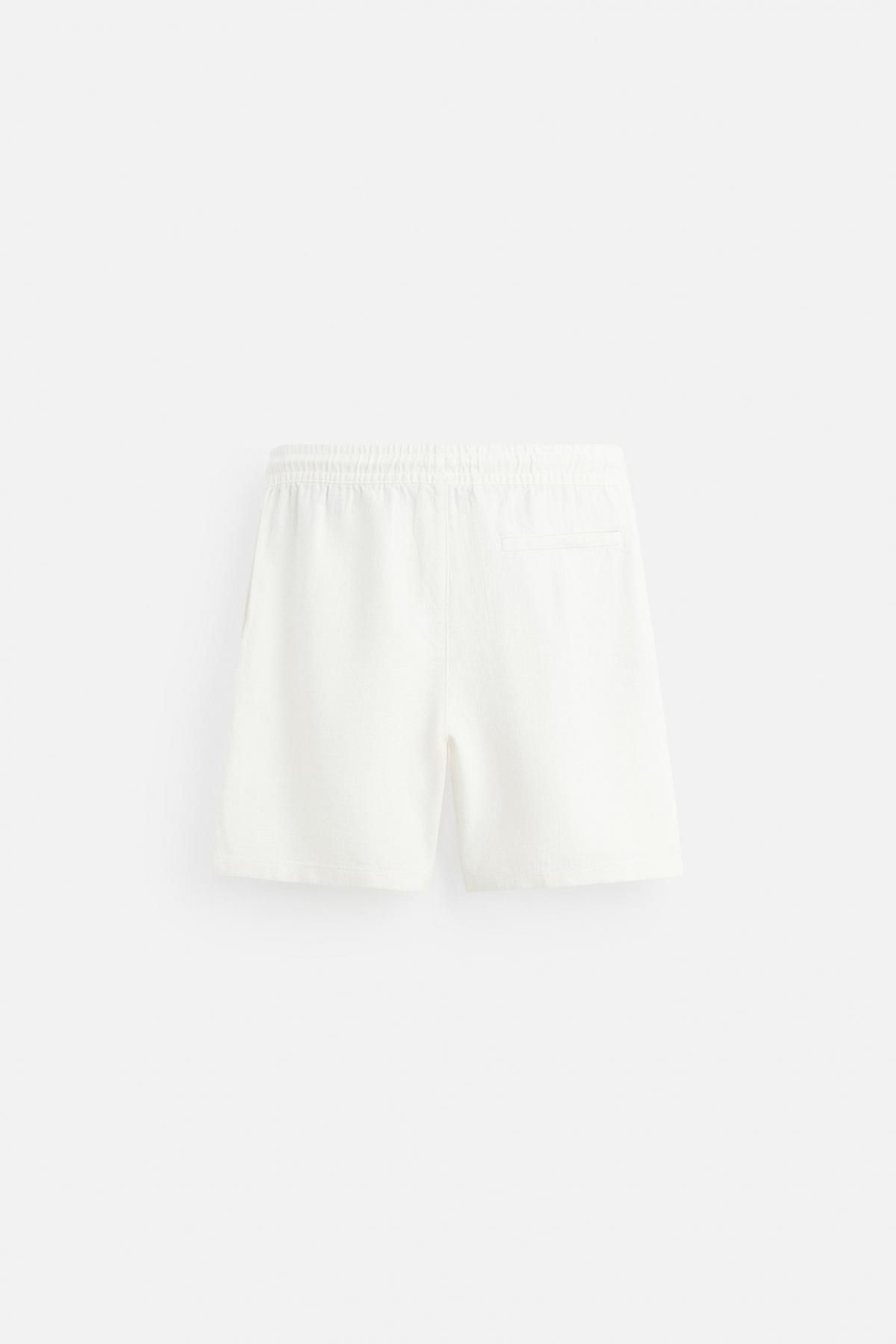 자라 텍스처 레귤러핏 버뮤다 쇼츠 7147/421 OYSTER-WHITE 이미지 8