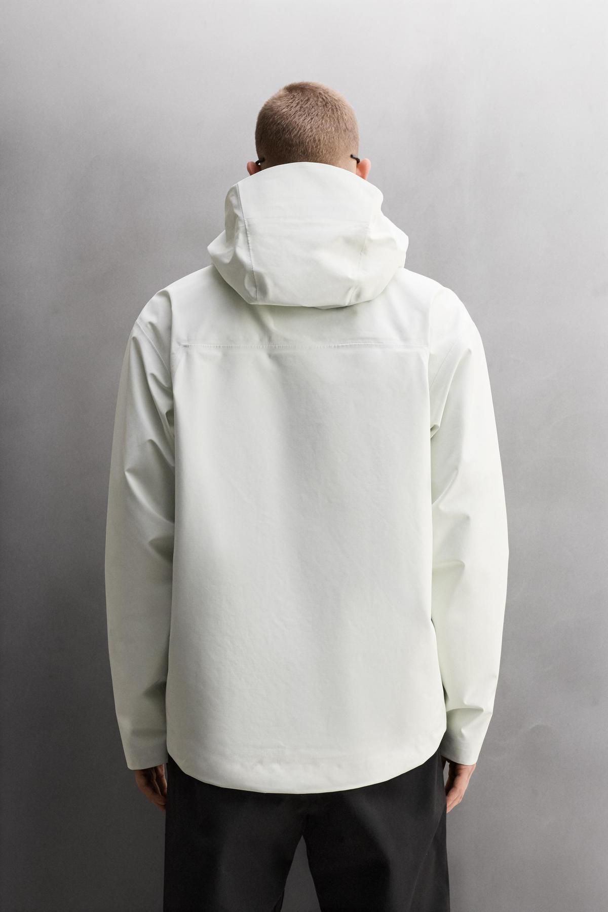 자라 방수 테크니컬 후드 집업 자켓 3286/313 OYSTER-WHITE - 상세 이미지 4
