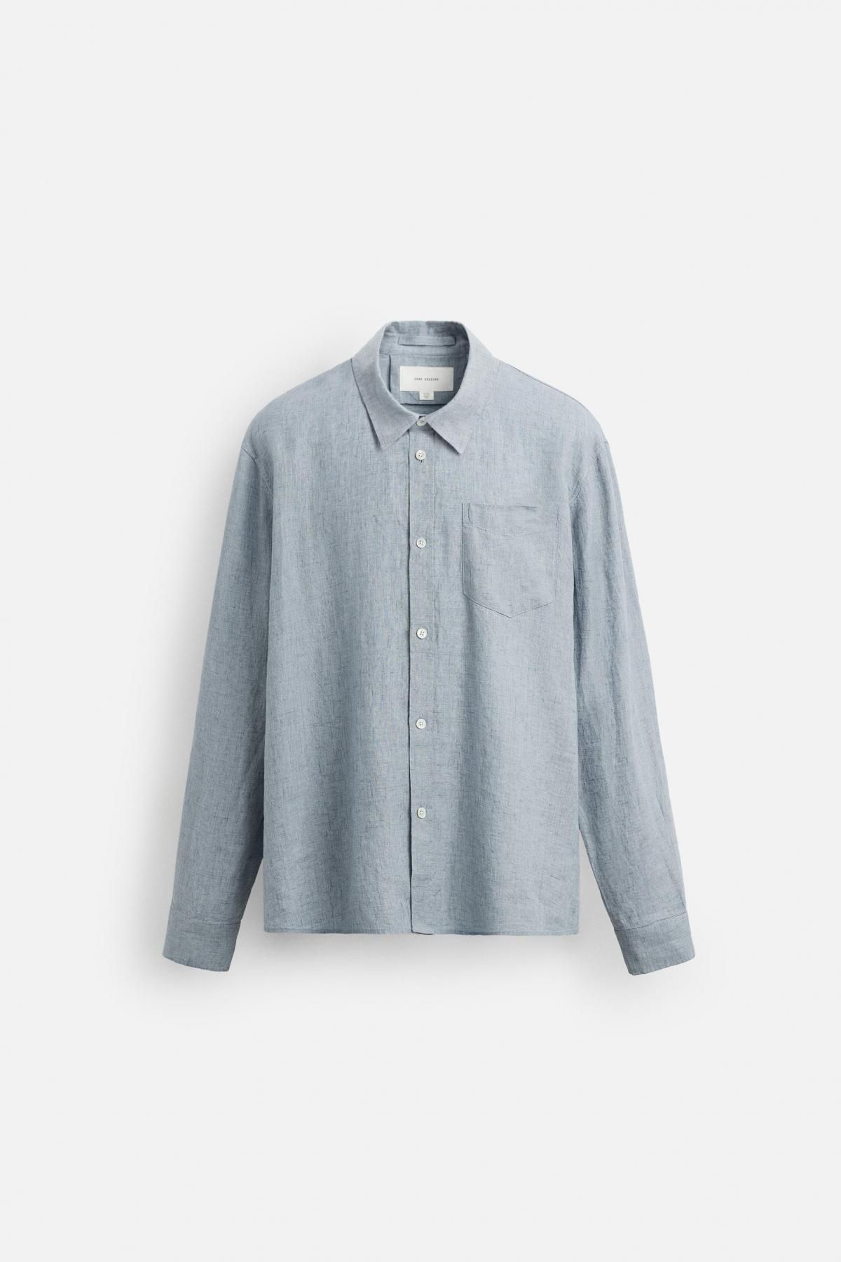 자라 린넨 릴렉스핏 긴팔 셔츠 5344/187 SKY BLUE - 메인 이미지