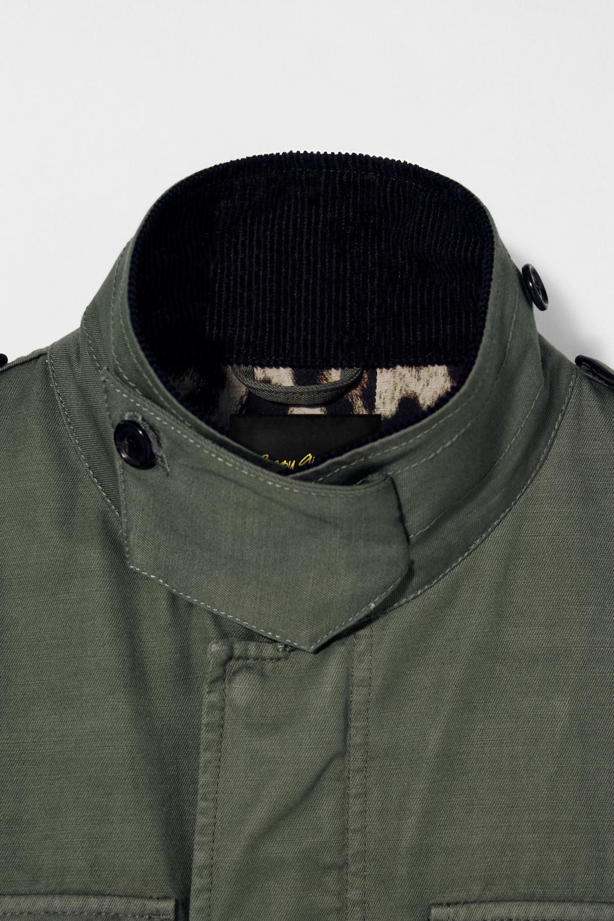 자라 워시드 테크니컬 코튼 파카 X 바비 길레스피 1300/345 KHAKI - 상세 이미지 4