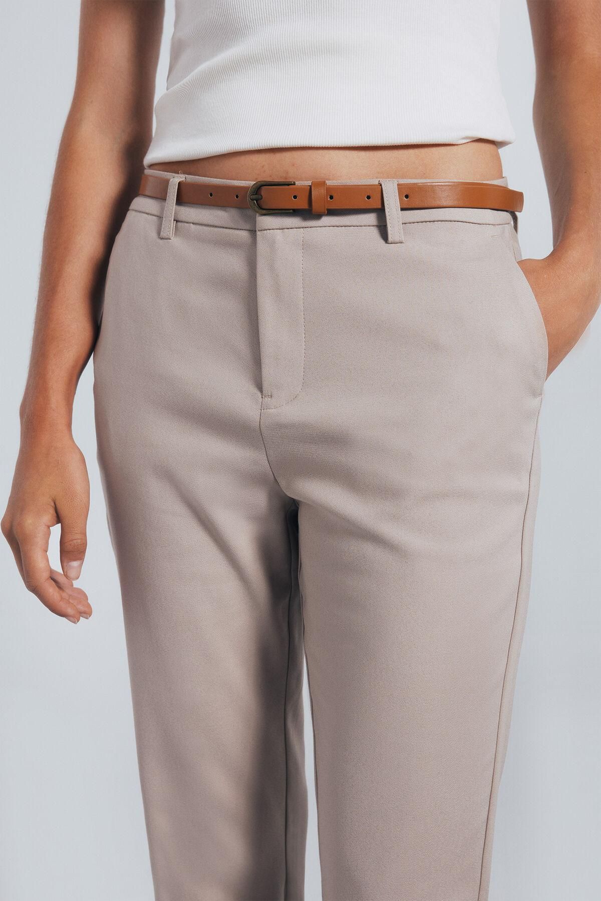 스프링필드 스트레이트핏 크롭 치노 팬츠 6832064 BEIGE - 상세 이미지 4