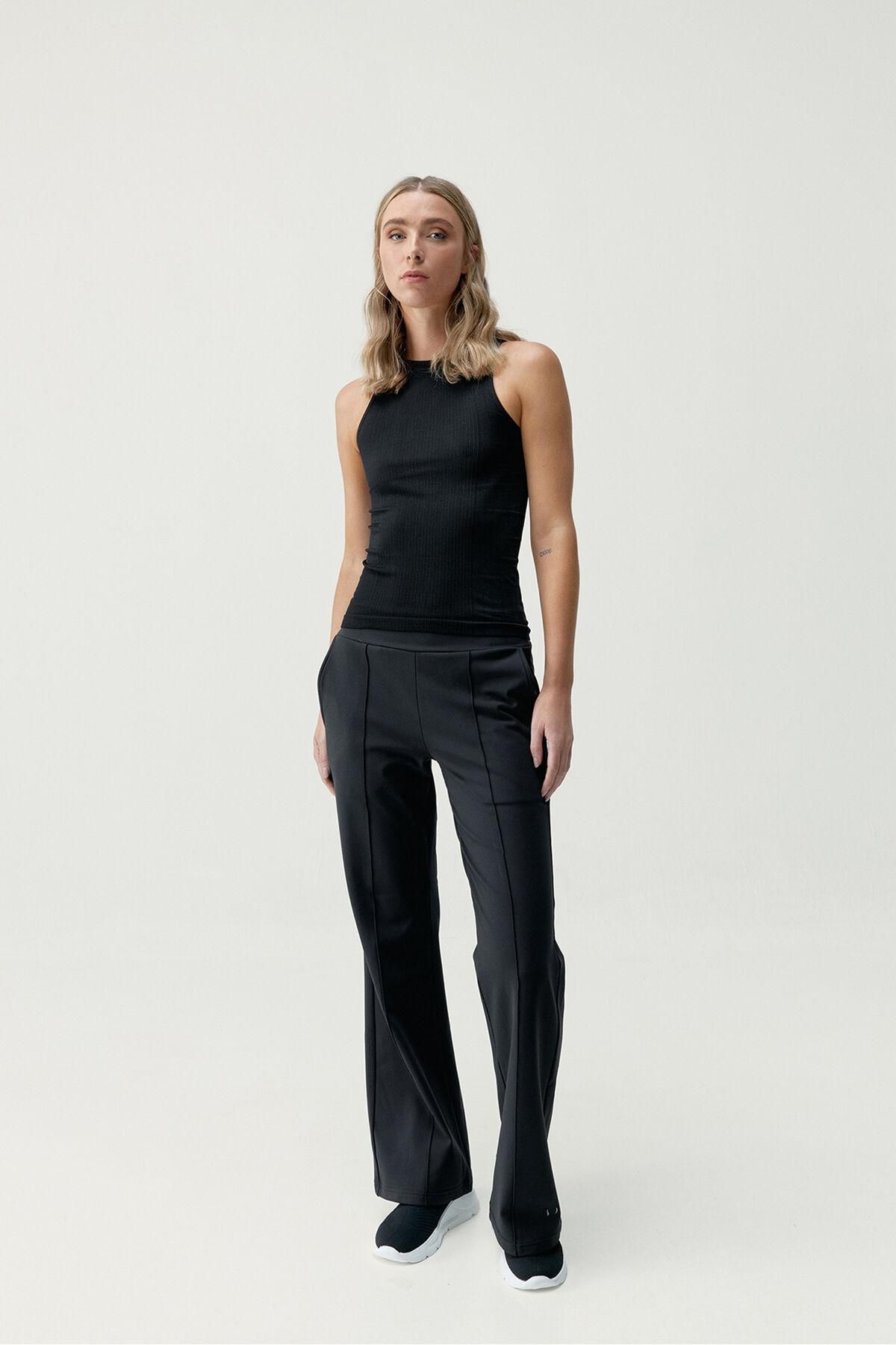 본리빙요가 테크니컬 블랙 와이드 스트레이트 팬츠 8182792 NEGRO - 상세 이미지 4