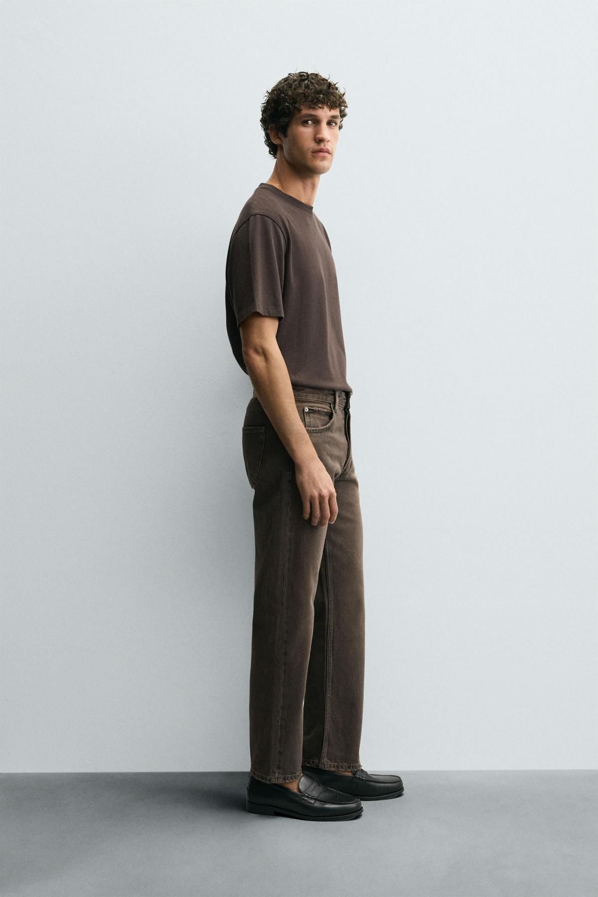 자라 브라운 스트레이트핏 레귤러 데님 진 4048/340 BROWN - 상세 이미지 5