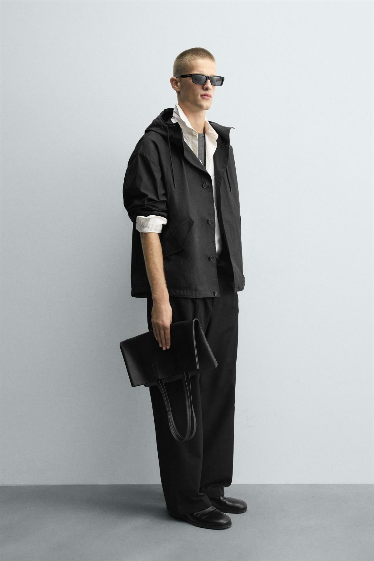 자라 블랙 테크니컬 릴렉스핏 후드 재킷 9621/250 BLACK - 상세 이미지 5