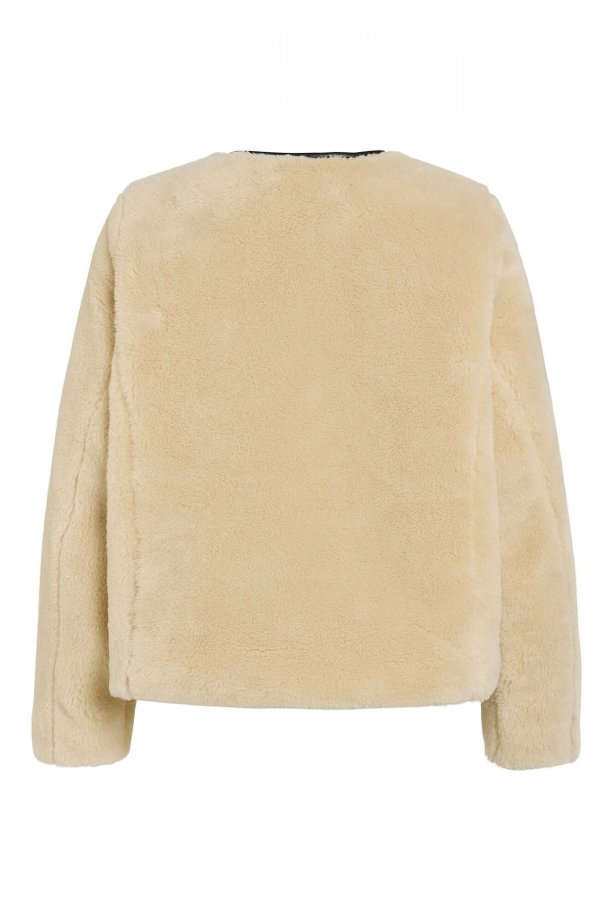 빌라 테크니컬 퍼 라운드넥 숏 코트 6432592 BEIGE - 상세 이미지 2