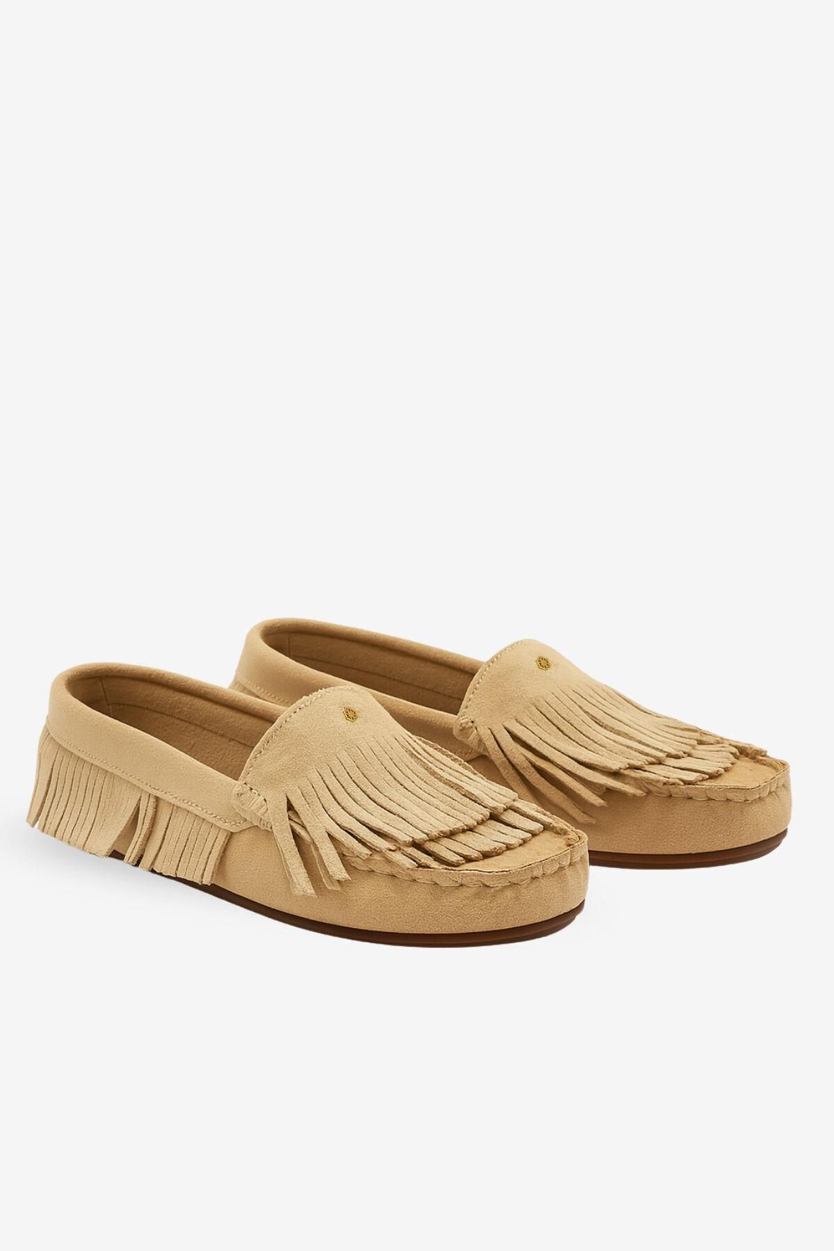 쿠플레 프린지 스웨이드 카멜 태슬 로퍼 3892262 BEIGE - 상세 이미지 2