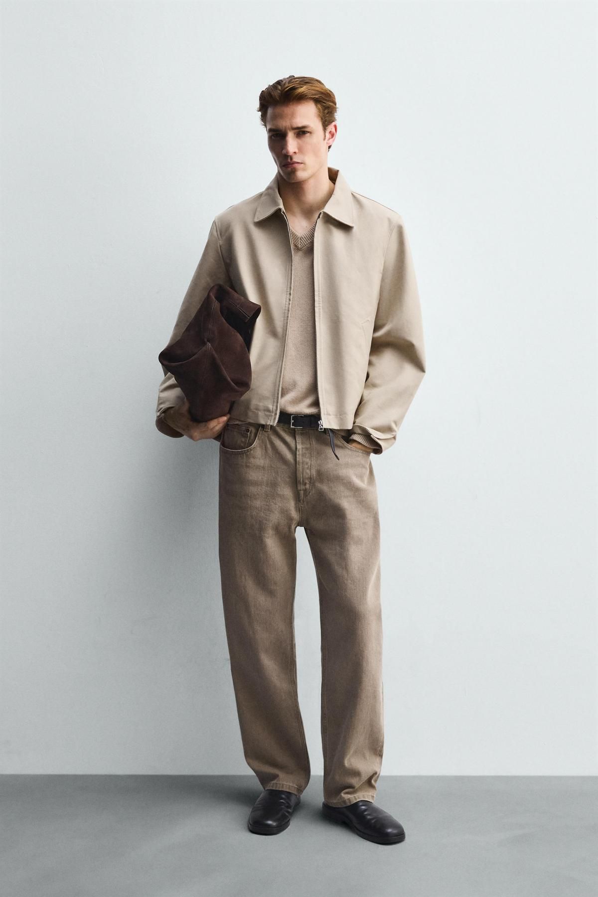 자라 미니멀 컴팩트 코튼 집업 재킷 3046/337 OLIVE GREEN - 상세 이미지 2