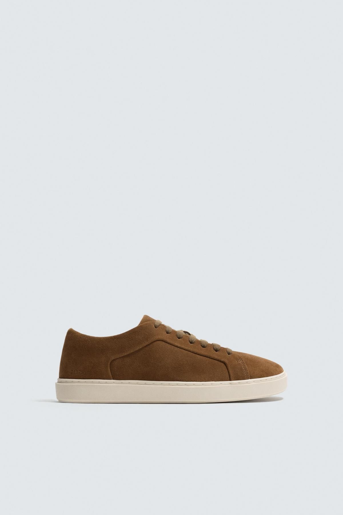 자라 미니멀 스웨이드 남성 베이직 스니커즈 2228/720 CAMEL BROWN - 메인 이미지
