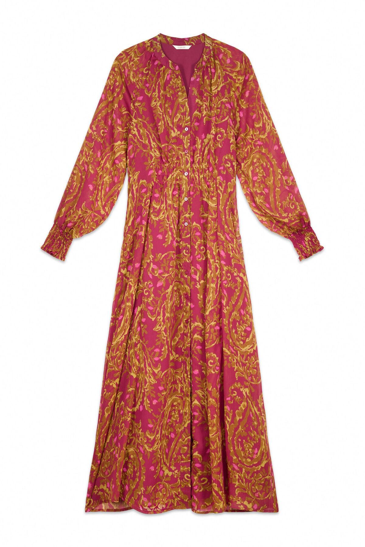 슬로우러브 플루이드 페이즐리 롱 원피스 6442193 ESTAMPADO ROJO - 상품 이미지