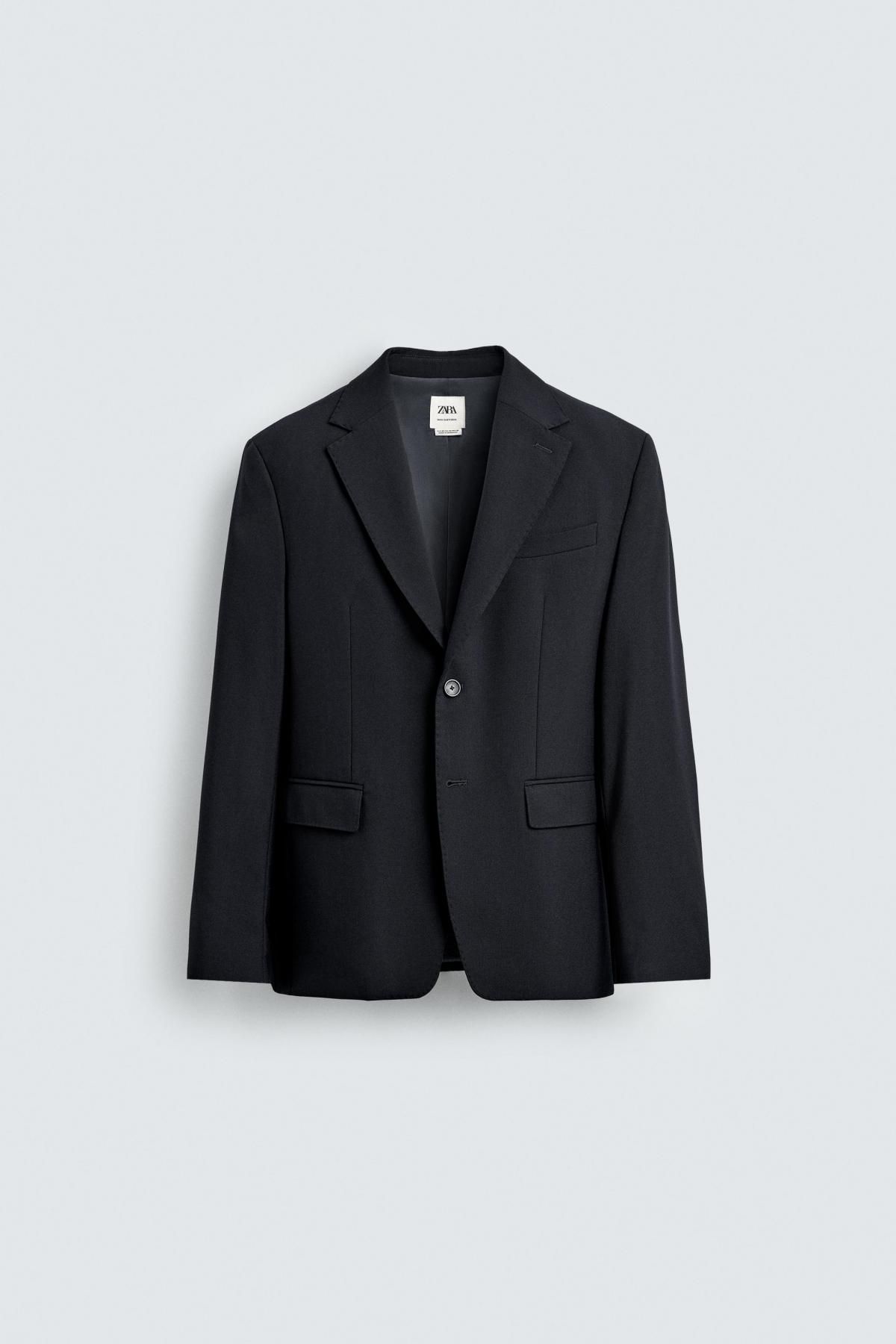 자라 테일러드 울 수트 블레이저 6573/381 NAVY BLUE - 상품 이미지