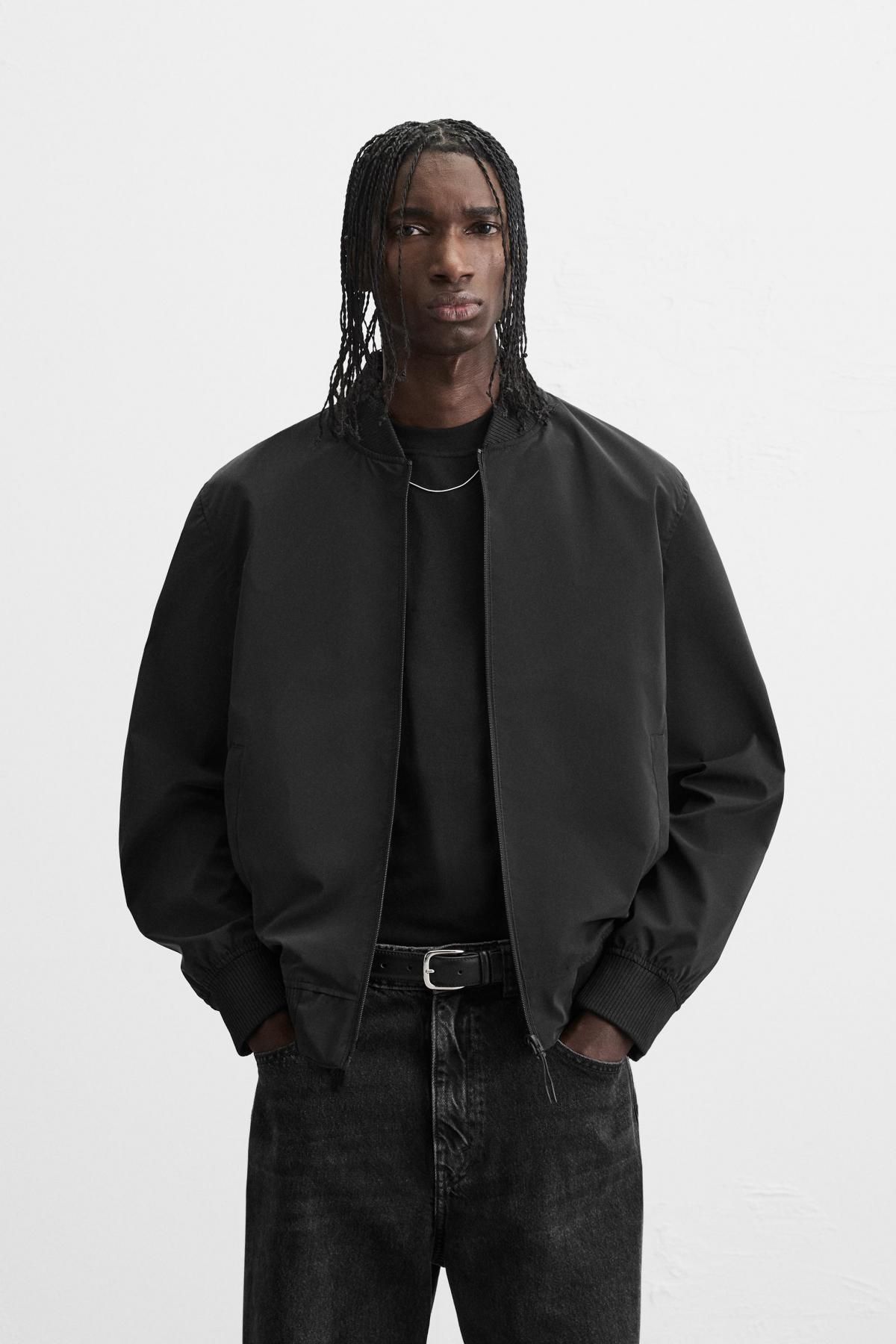 자라 테크니컬 경량 블랙 블루종 재킷 4302/330 BLACK - 상세 이미지 3
