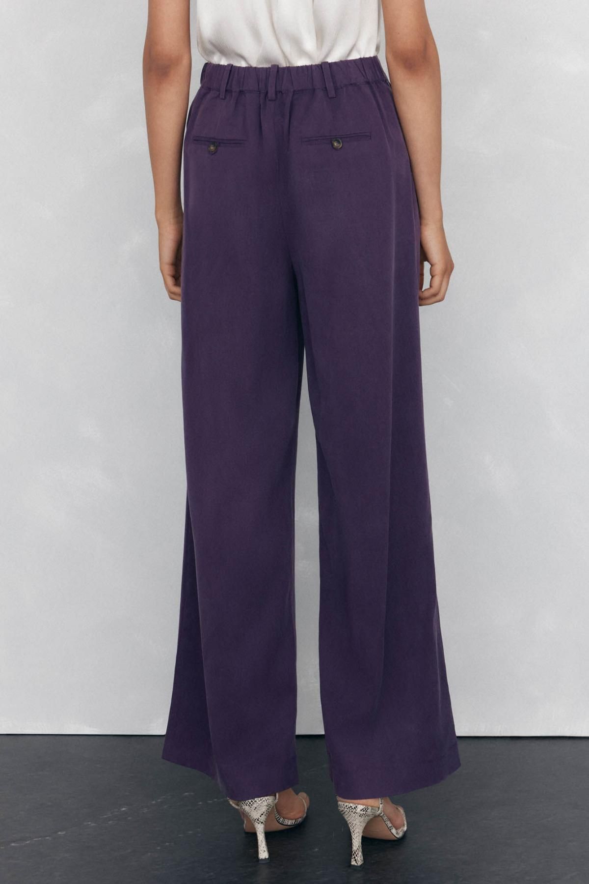 페드로 델 이에로 퍼플 스트레이트핏 정장 팬츠 7602506 MORADO - 상세 이미지 4