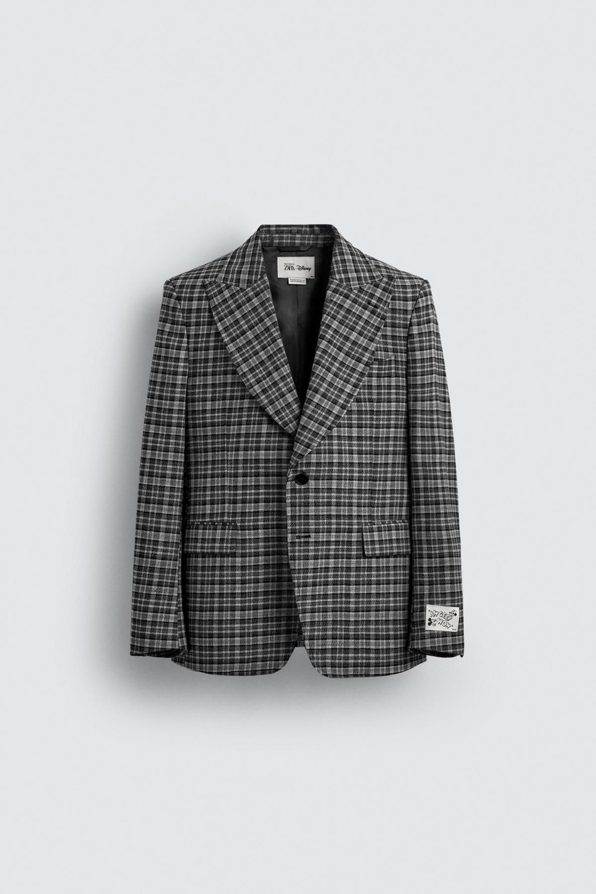 자라 체크 테크니컬 울 블레이저 X 해리 램버트 디즈니 6378/601 GREY - 상품 이미지