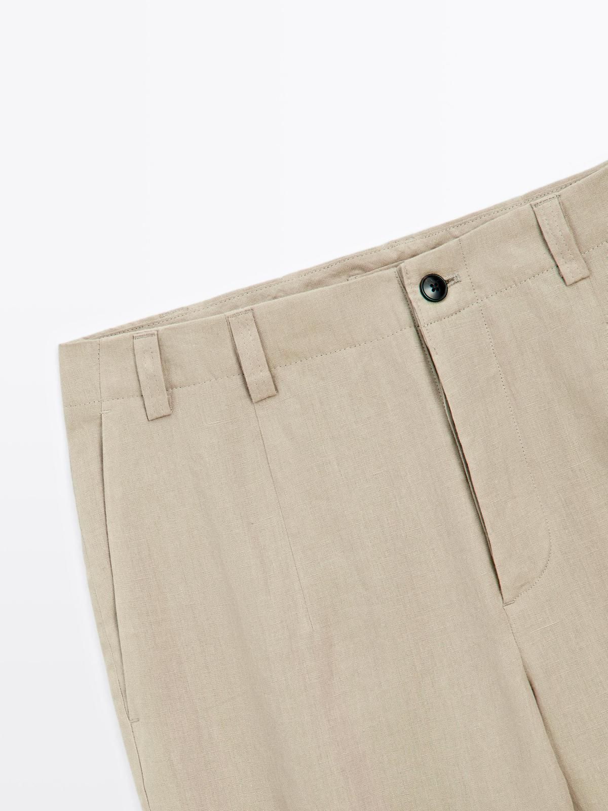 마시모두띠 프리미엄 리넨 와이드 팬츠 2862/357 BEIGE - 상세 이미지 2