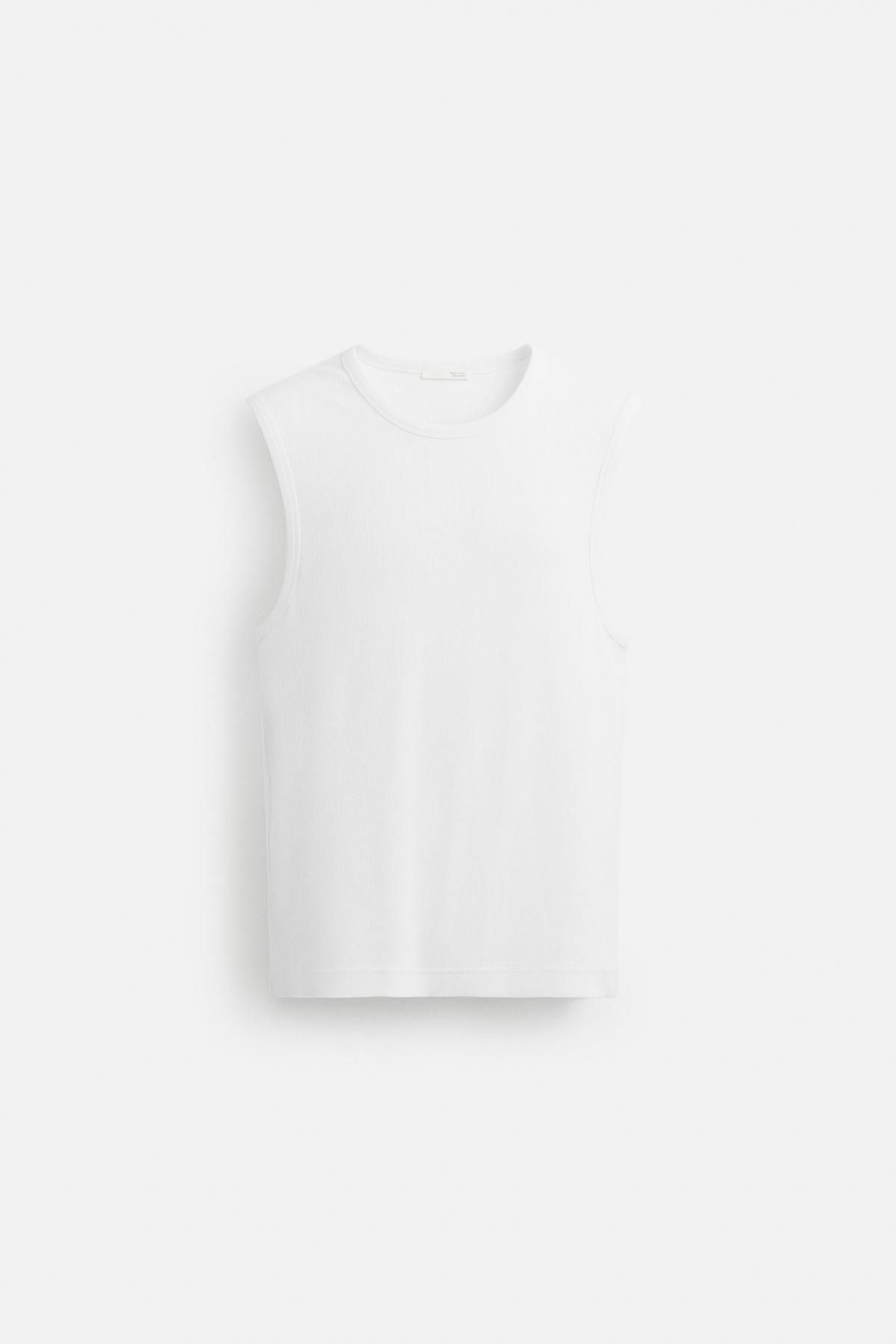 자라 베이직 립 슬림핏 민소매 티셔츠 4087/353 WHITE - 메인 이미지