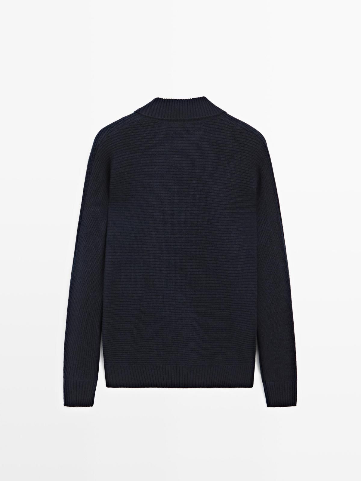 마시모두띠 프리미엄 울블렌드 폴로 니트 스웨터 0972/700 NAVY BLUE 이미지 7