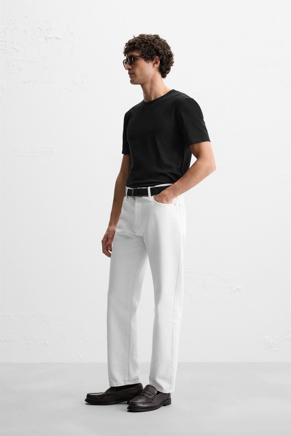 자라 베이직 슬림핏 티셔츠 5584/361 BLACK - 상세 이미지 5
