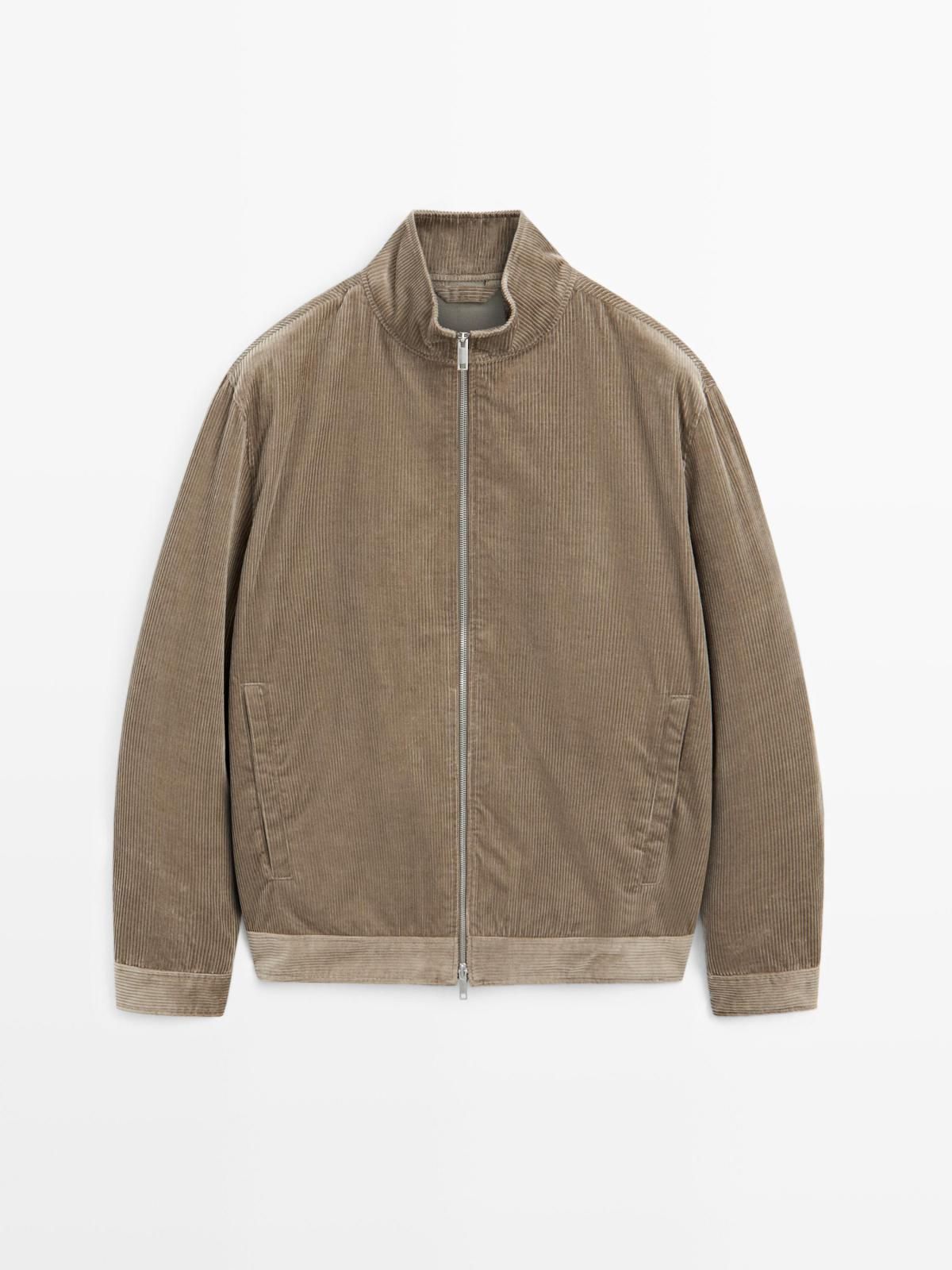 마시모두띠 코듀로이 하이넥 집업 재킷 3127/418 BEIGE - 상품 이미지