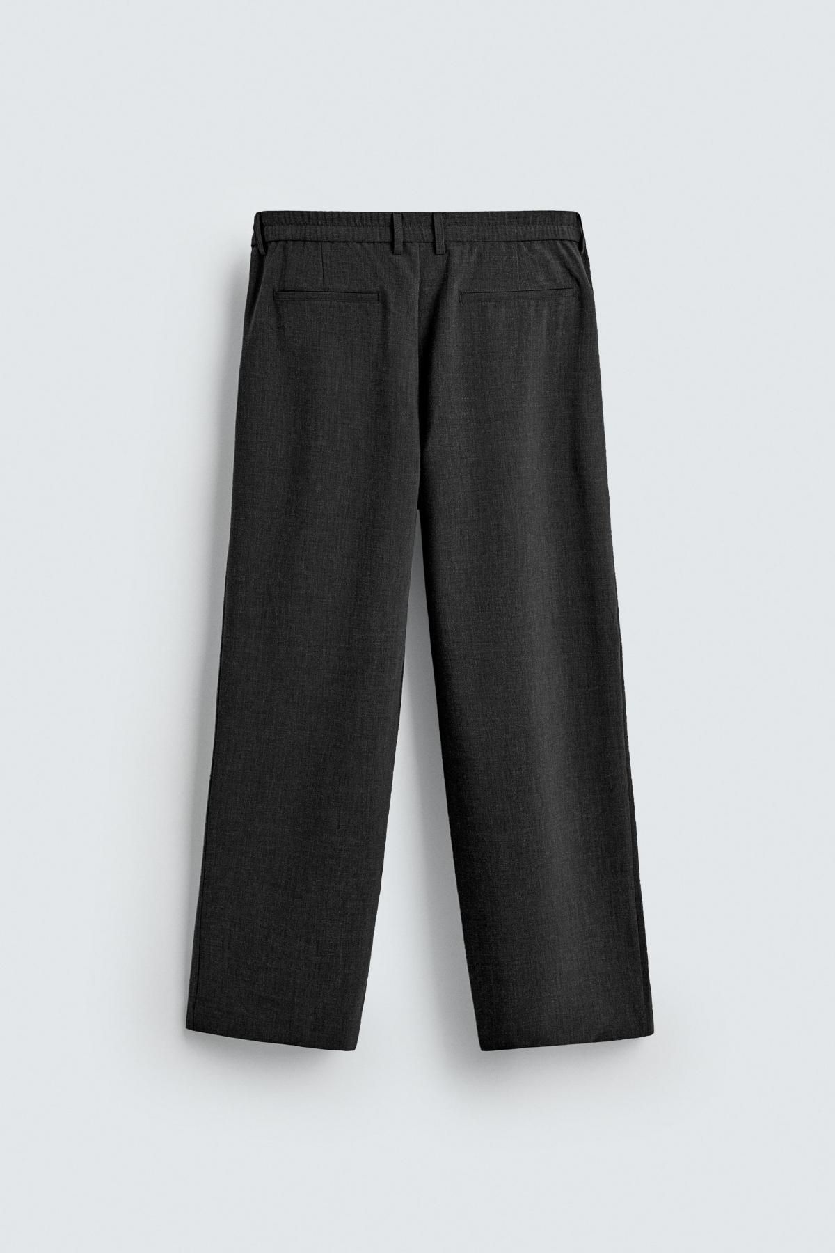 자라 테크니컬 플리츠 와이드 팬츠 5070/401 ANTHRACITE GREY 이미지 8