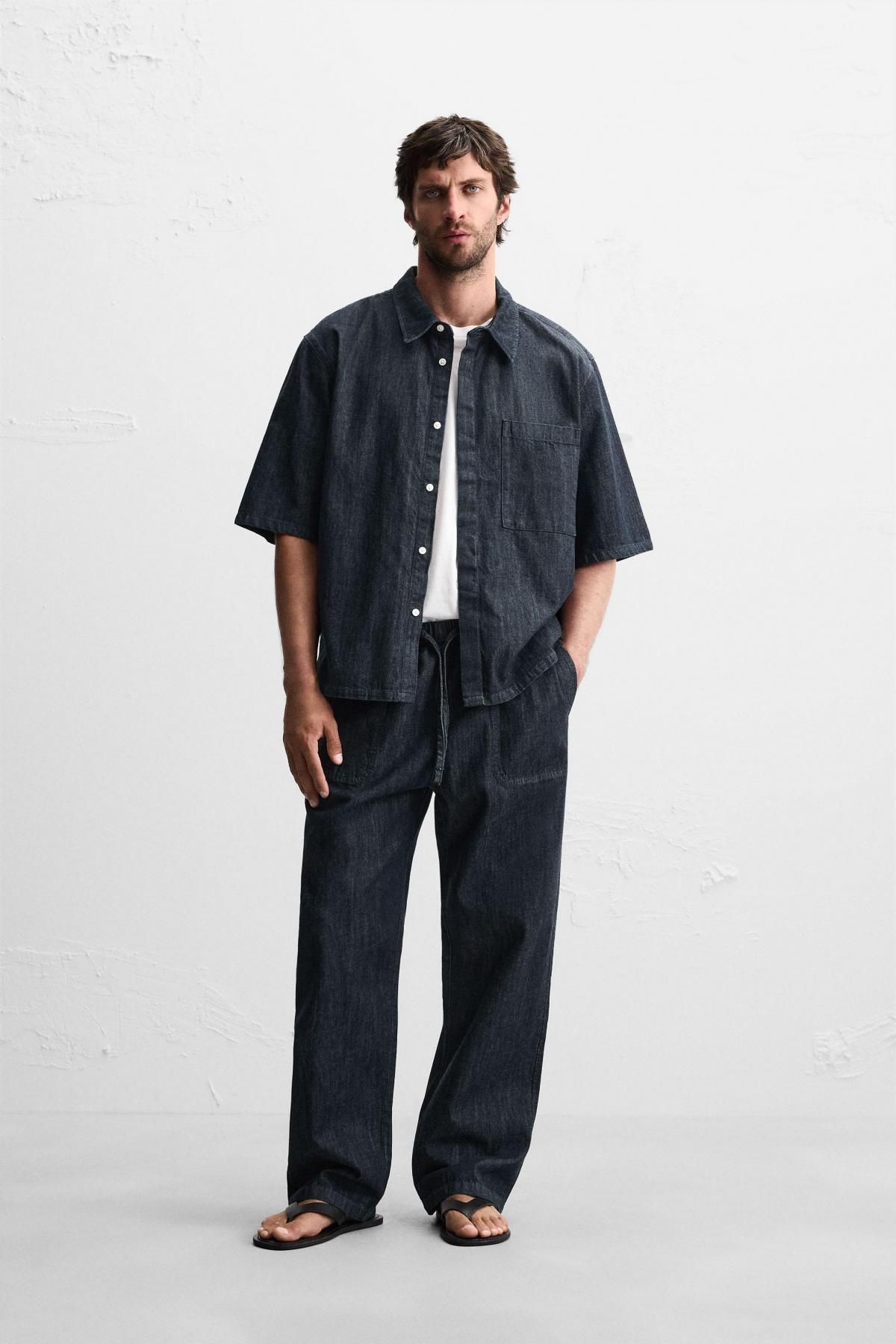 자라 릴랙스핏 데님 조거 팬츠 1455/305 INDIGO - 상세 이미지 2