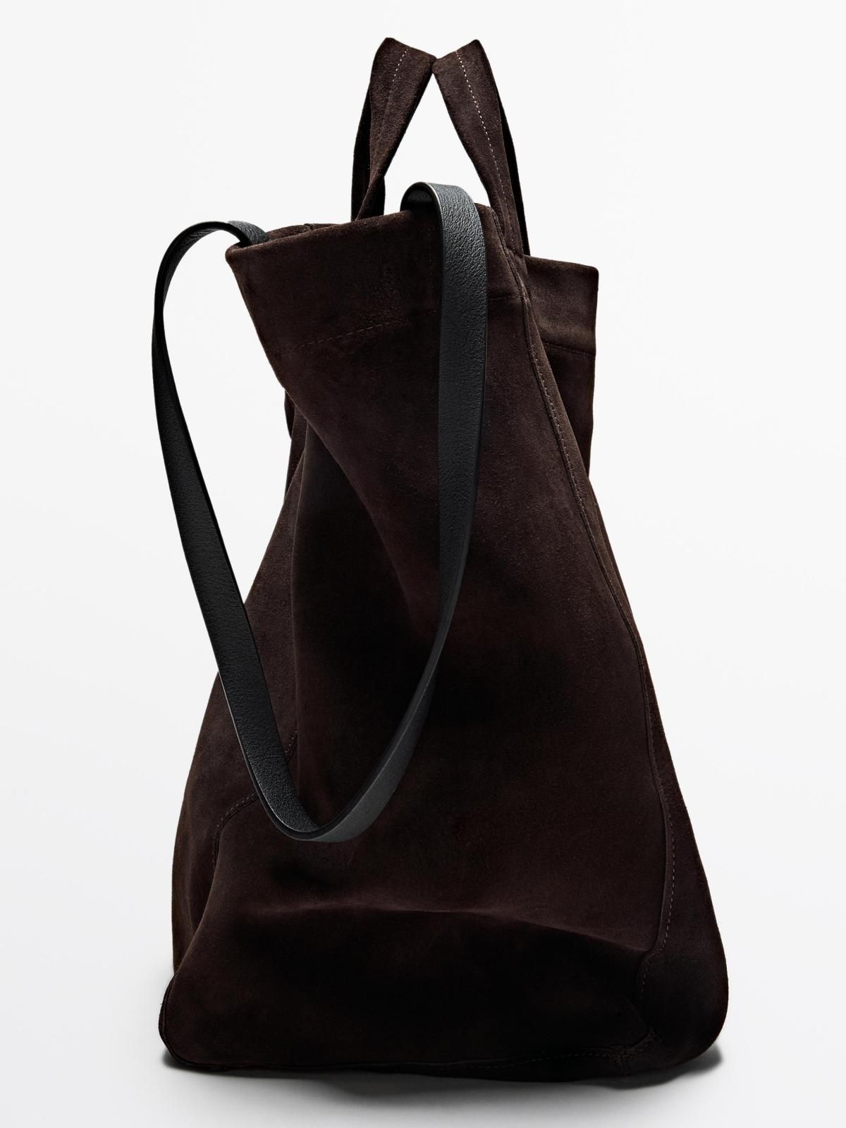 마시모두띠 프리미엄 스웨이드 레더 토트백 2350/315 BROWN - 상세 이미지 2