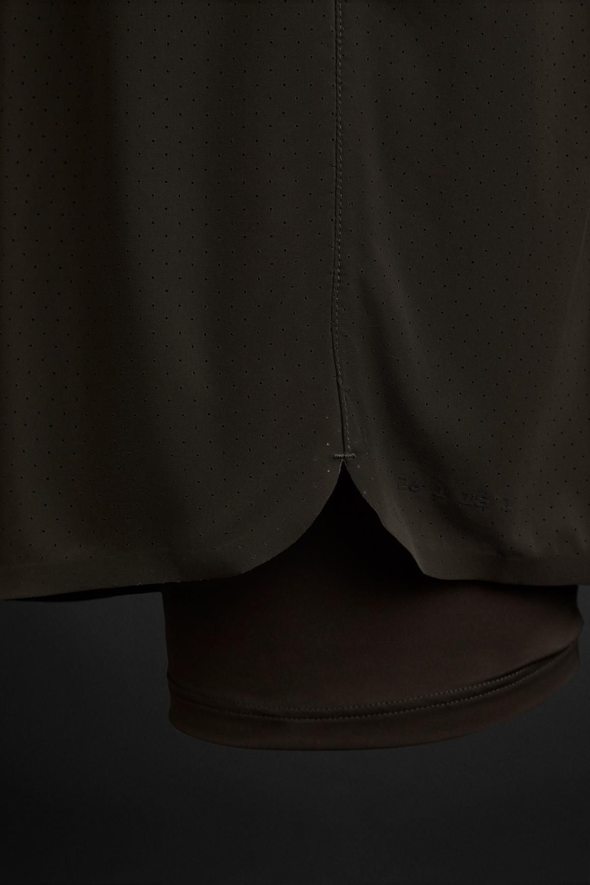 자라 테크니컬 2IN1 러닝 숏팬츠 1943/300 DARK BROWN - 상세 이미지 3