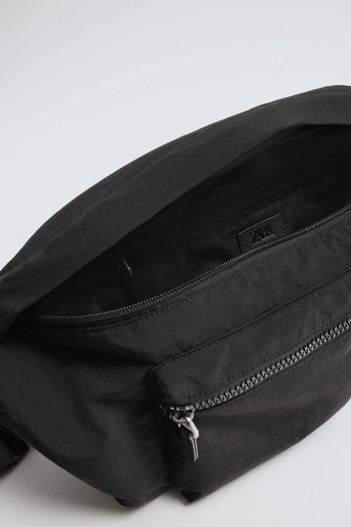 자라 테크니컬 패브릭 XL 멀티포켓 벨트백 3538/620 BLACK - 상세 이미지 4