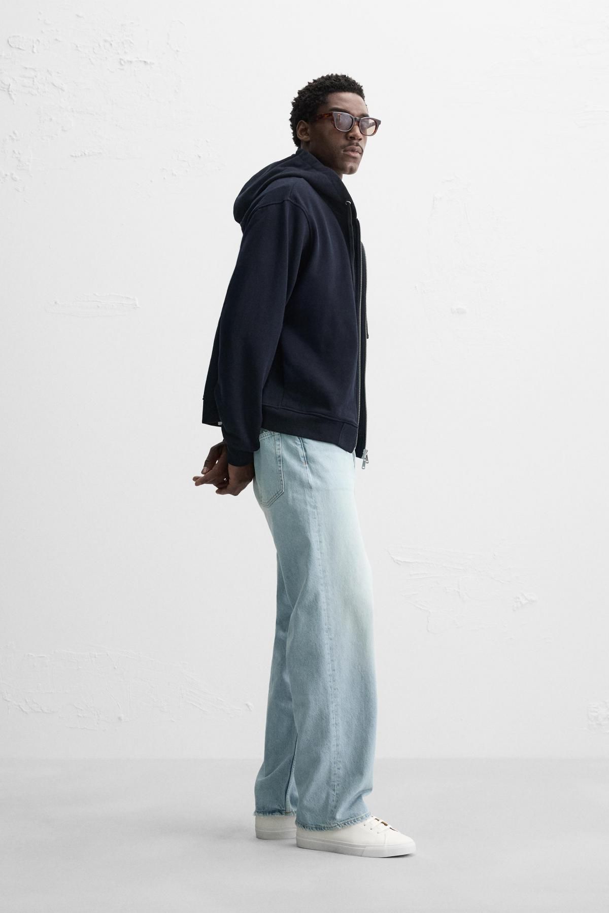 자라 베이직 집업 후디 0761/428 NAVY BLUE - 상세 이미지 5