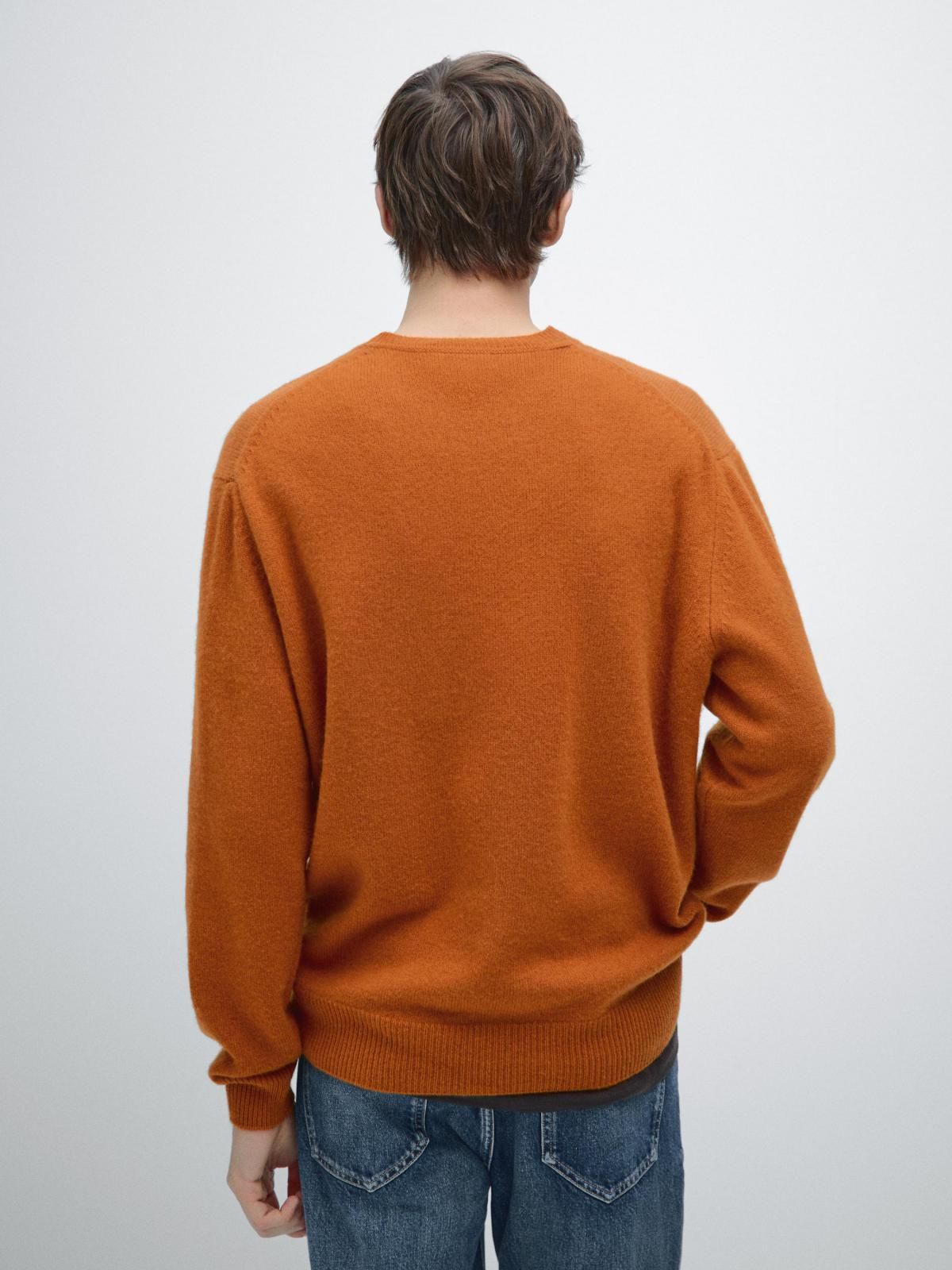 마시모두띠 울블렌드 라운드넥 소프트 니트 스웨터 1065/240 MUSTARD YELLOW - 상세 이미지 4