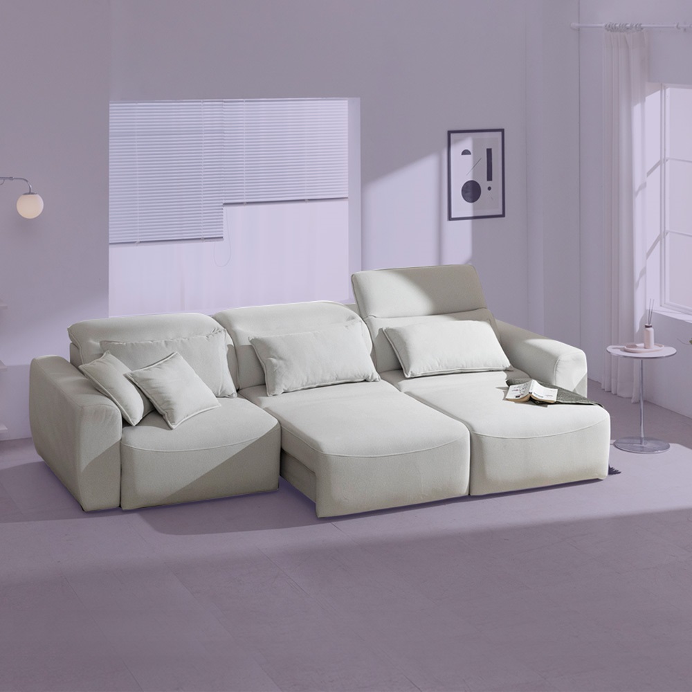 테로스 리클라이너 쇼파 슬라이드 무빙 모션소파 아이보리, 4인용