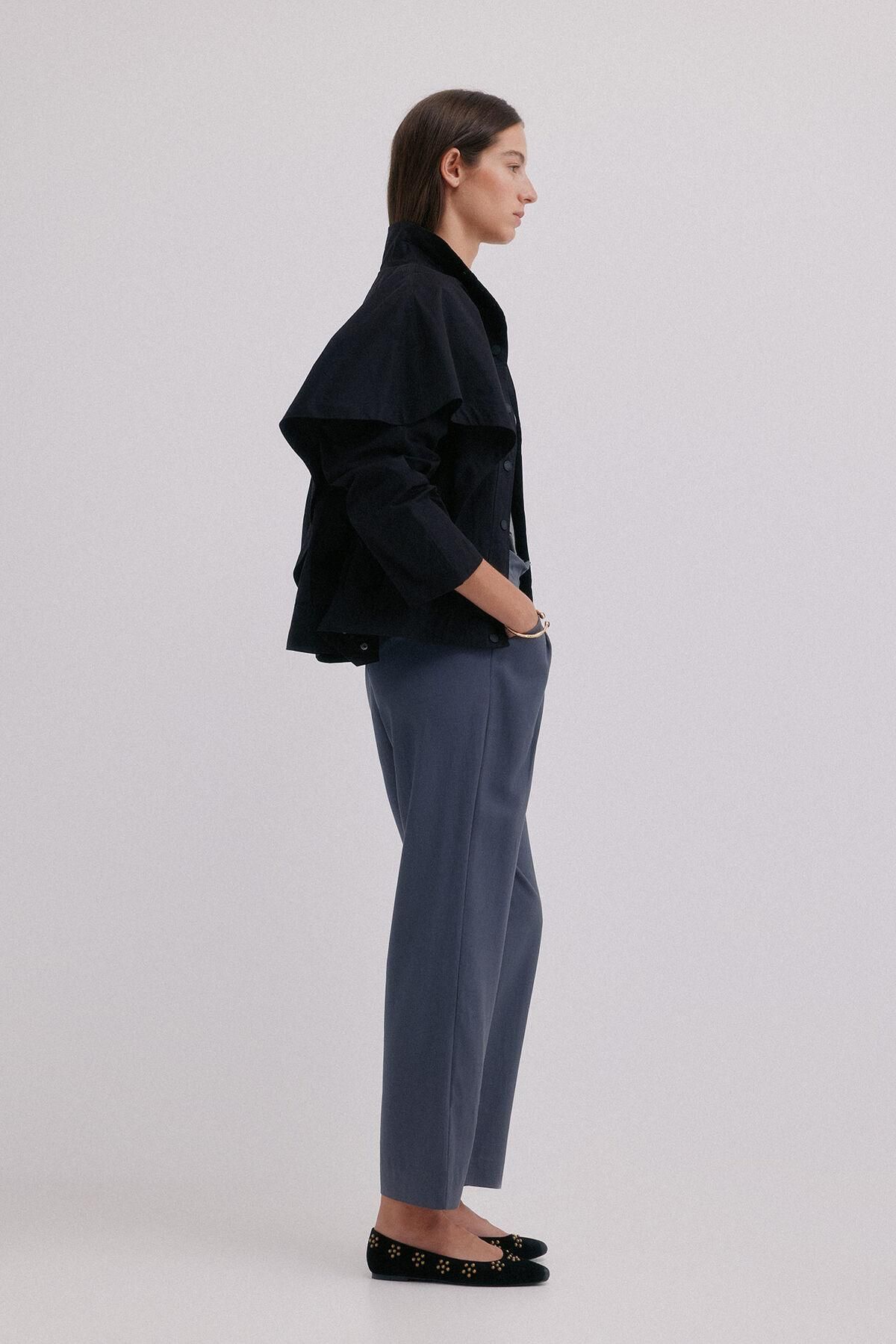 호스 인트로피아 타이 벨트 파이퍼 슬랙스 팬츠 6542831 GRIS - 상세 이미지 4