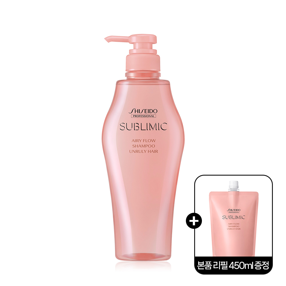 서브리믹 에어리플로우 샴푸 500ml 부스스한 모발용+리필 450ml 증정 - 메인 이미지