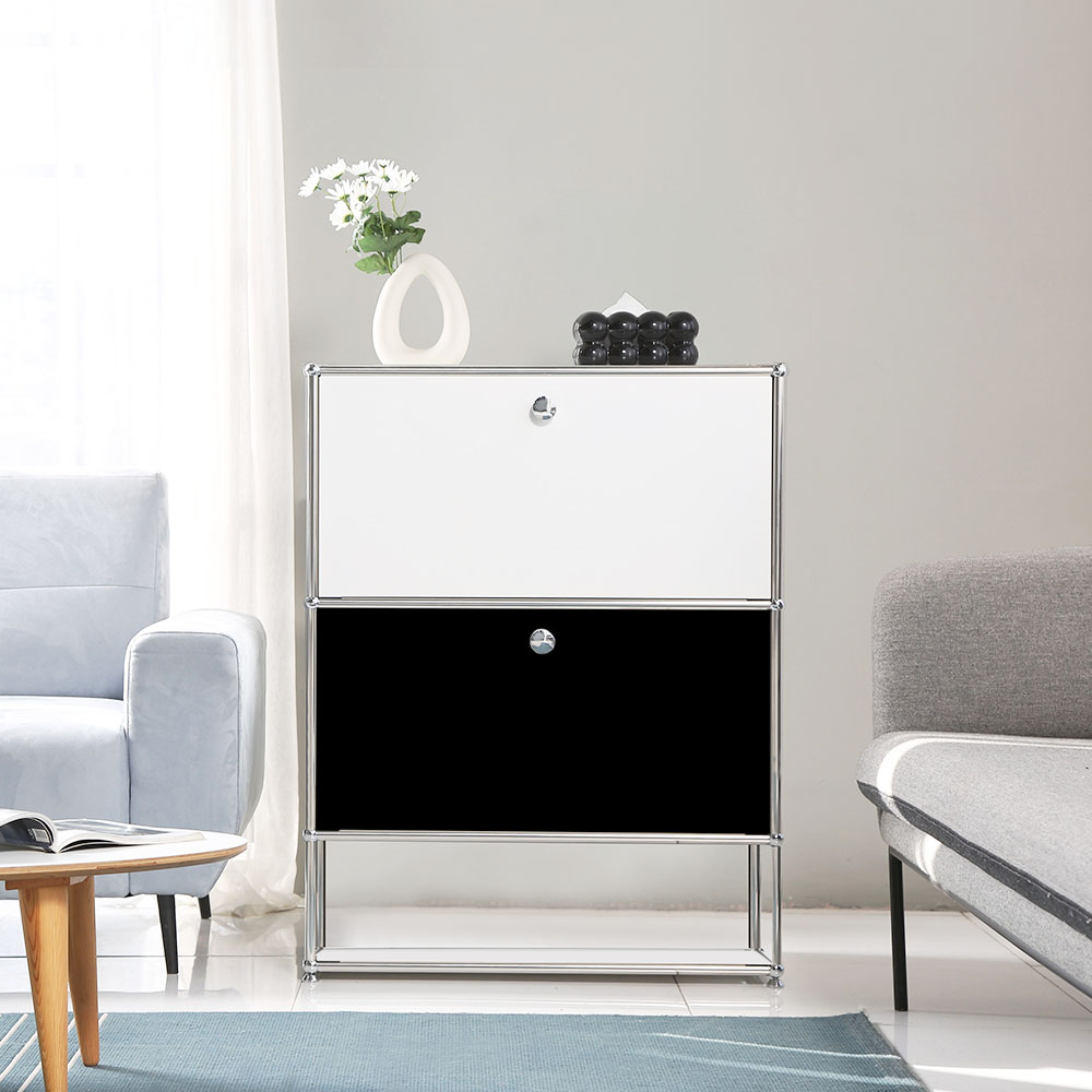 이가페 미드센츄리 모듈거실장 모노 1x3 다운플로어 수납장 콤비