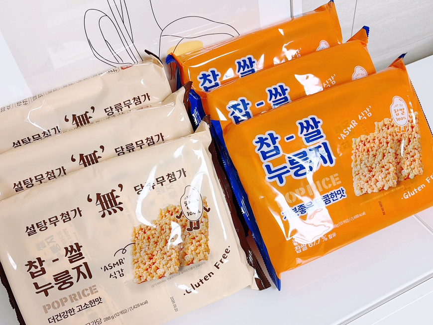 찹쌀 누룽지팝스낵 POP RICE 반반, 288g, 20개 - 메인 이미지