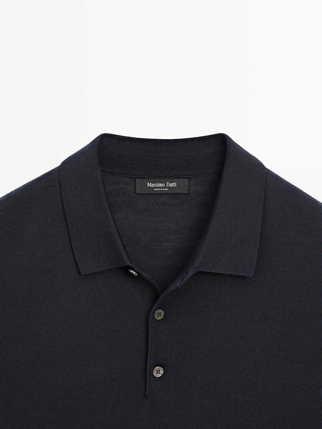 마시모두띠 프리미엄 울블렌드 반팔 니트 폴로셔츠 0931/210 NAVY BLUE - 상세 이미지 3