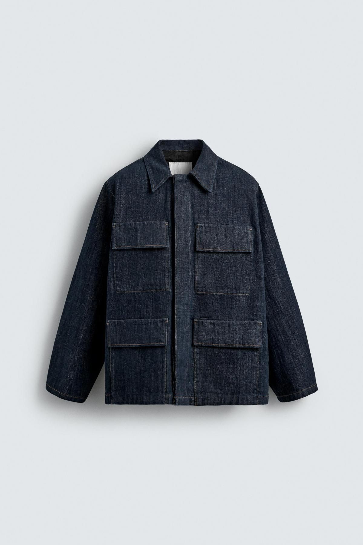 자라 오버핏 데님 테크니컬 포켓 재킷 4470/340 INDIGO - 메인 이미지