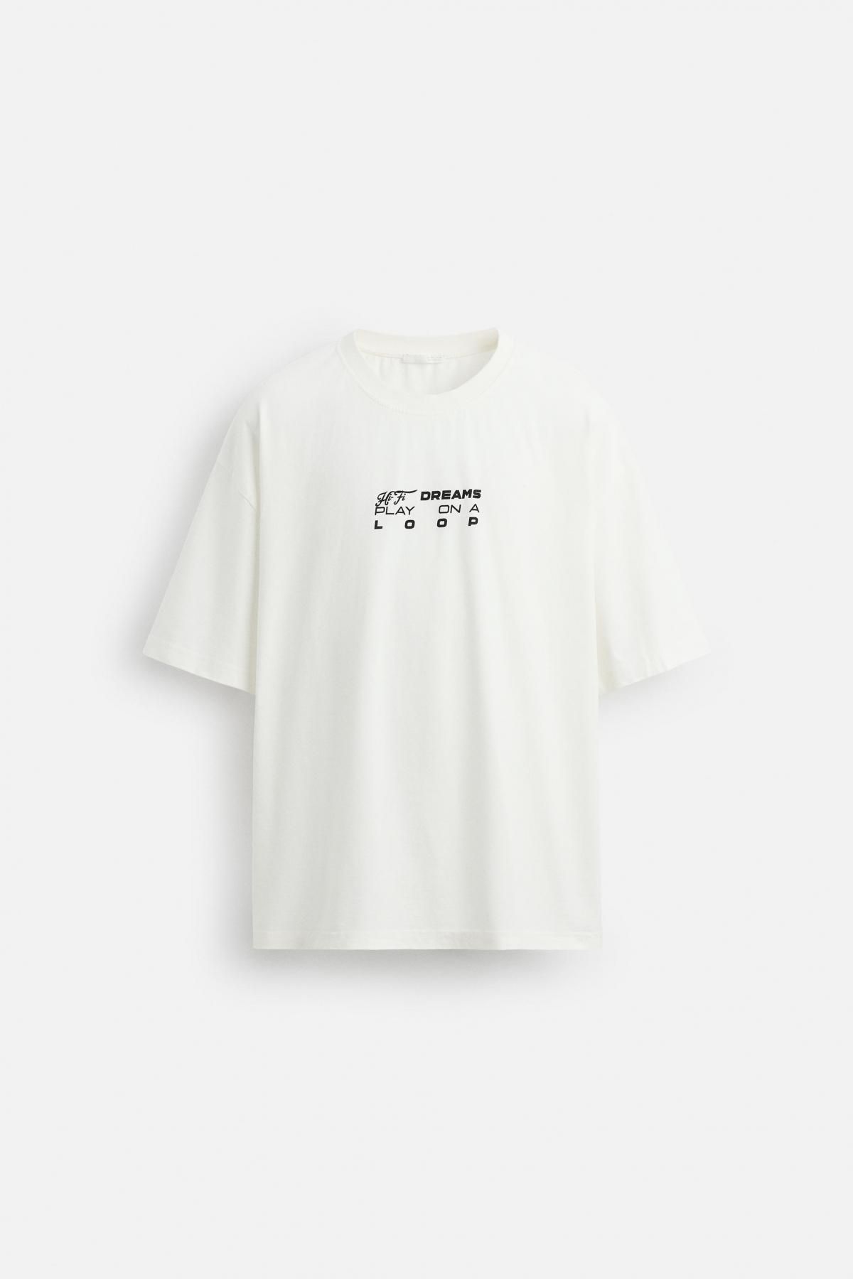 자라 그래픽 프린트 오버핏 반팔 티셔츠 4374/361 WHITE - 메인 이미지