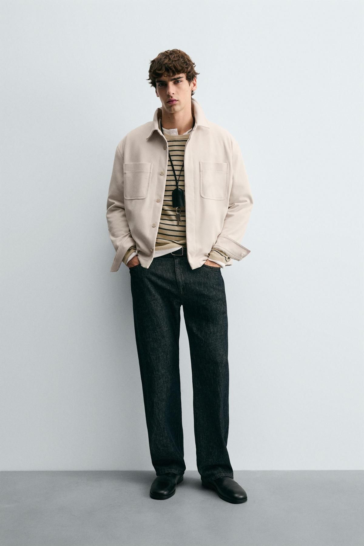 자라 소프트 테크니컬 포켓 오버셔츠 4695/300 BEIGE - 상세 이미지 2