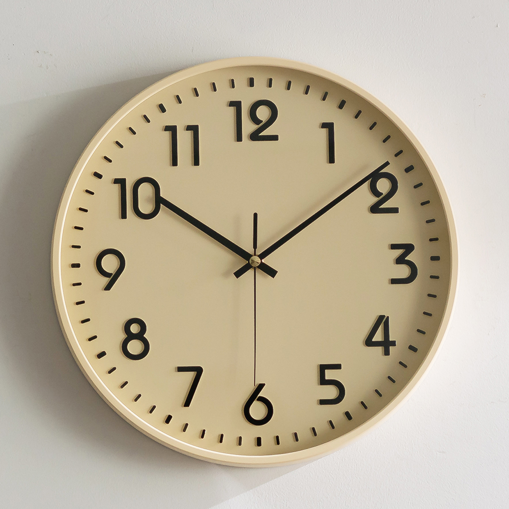 플라이토 아날로그 벽시계 무소음 인테리어 벽걸이시계 거실 엔틱 집들이 선물 입체 30cm