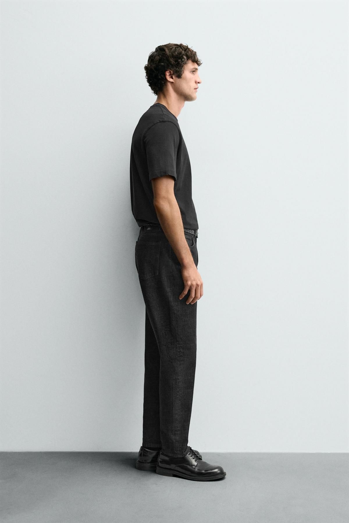 자라 슬림핏 블랙 데님 청바지 0840/307 BLACK - 상세 이미지 4