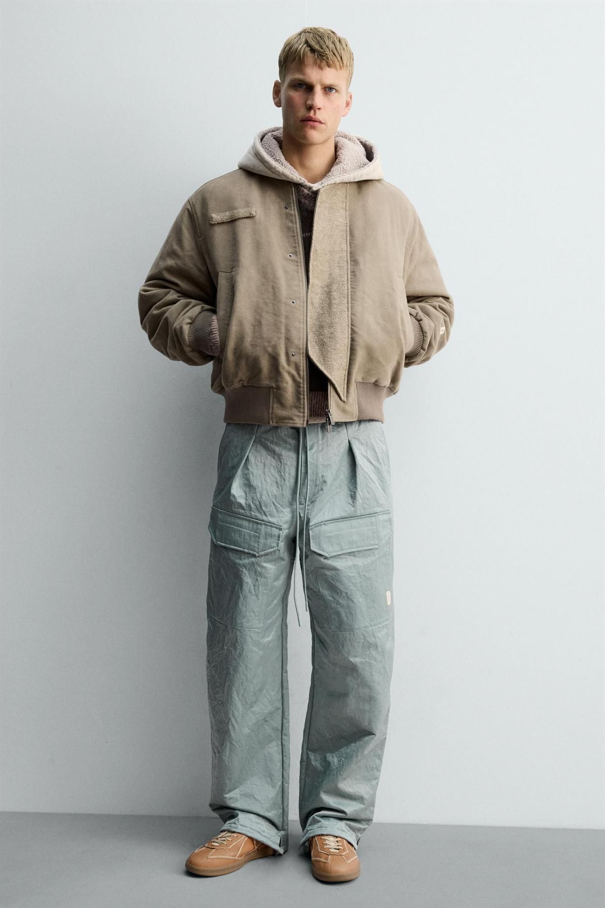 자라 프리미엄 레더 로우탑 스니커즈 2275/620 SAND BROWN - 상세 이미지 2