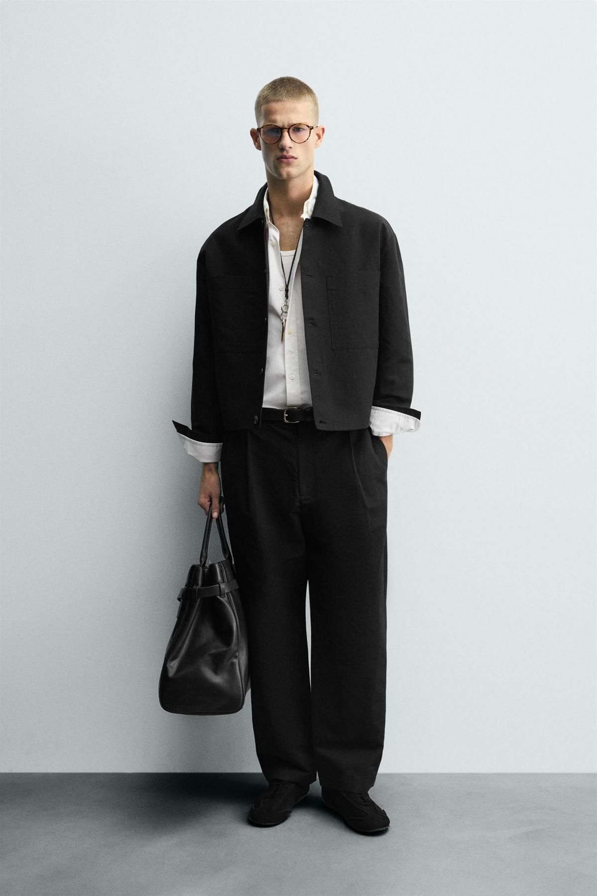 자라 블랙 테크니컬 포켓 오버셔츠 6861/337 BLACK - 상세 이미지 2