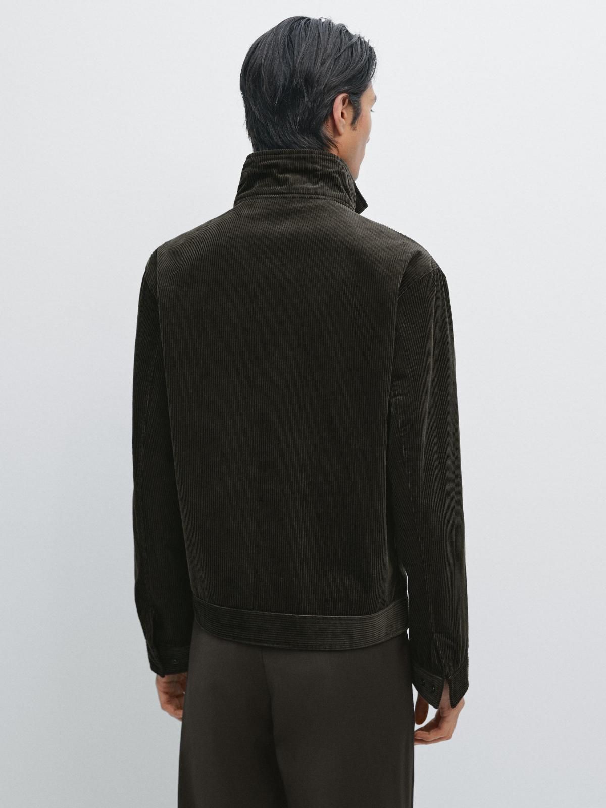 마시모두띠 코듀로이 하이넥 집업 재킷 3127/418 BROWN - 상세 이미지 4