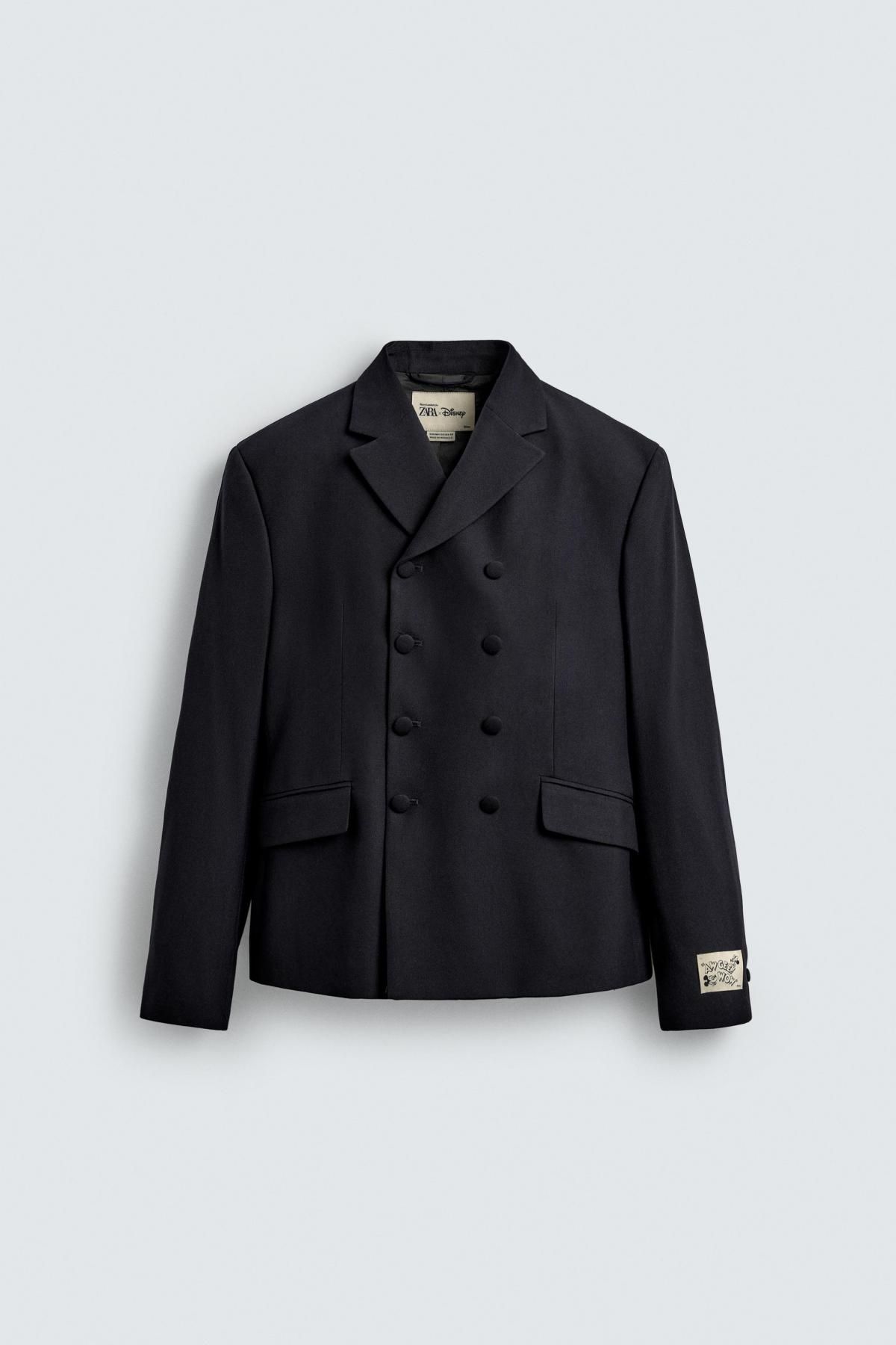 자라 울블렌드 더블브레스트 블레이저 X 해리 램버트 디즈니 6413/526 NAVY BLUE - 상품 이미지