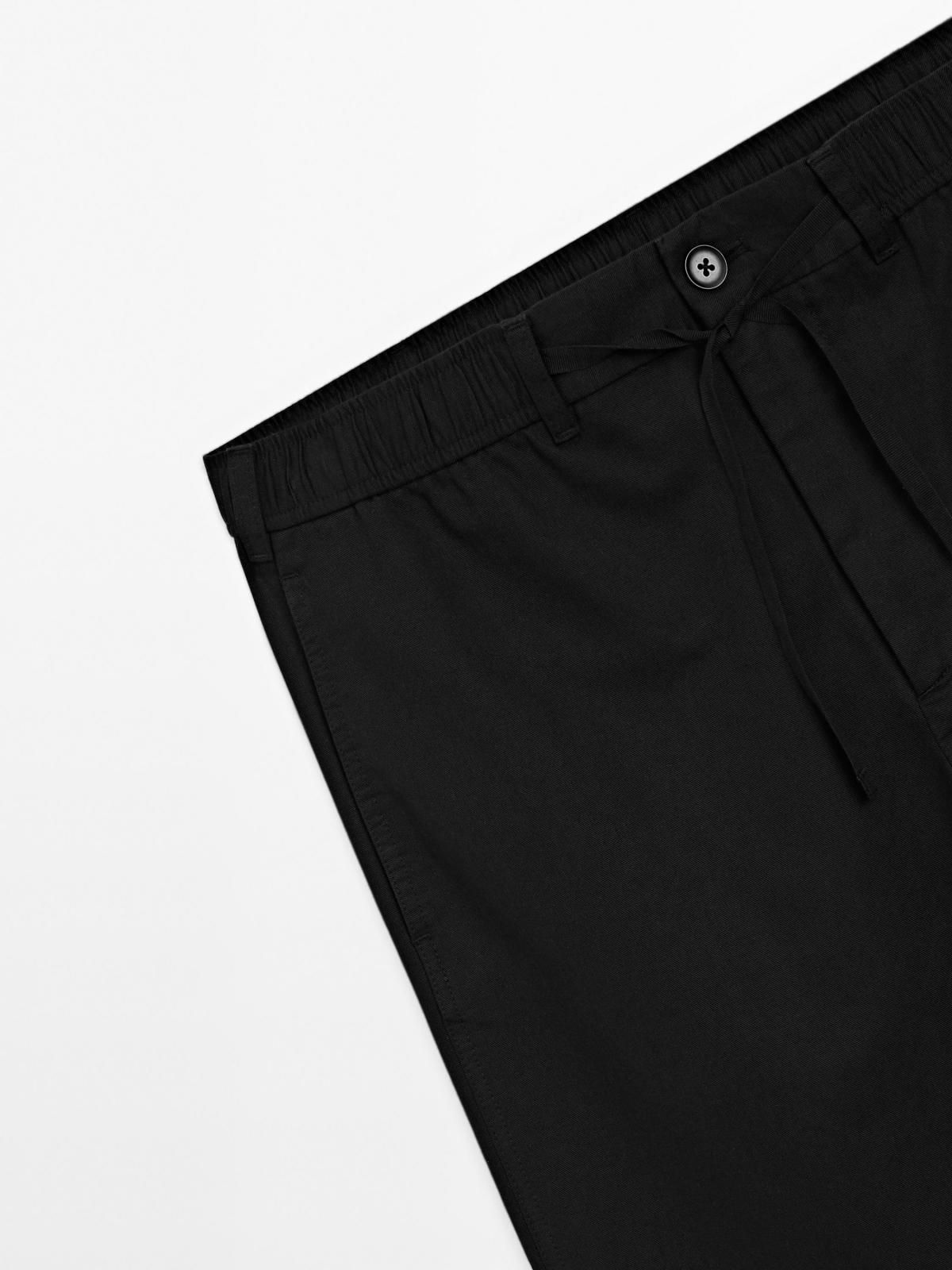 마시모두띠 와이드핏 코튼블렌드 조거팬츠 0013/006 BLACK - 상세 이미지 4