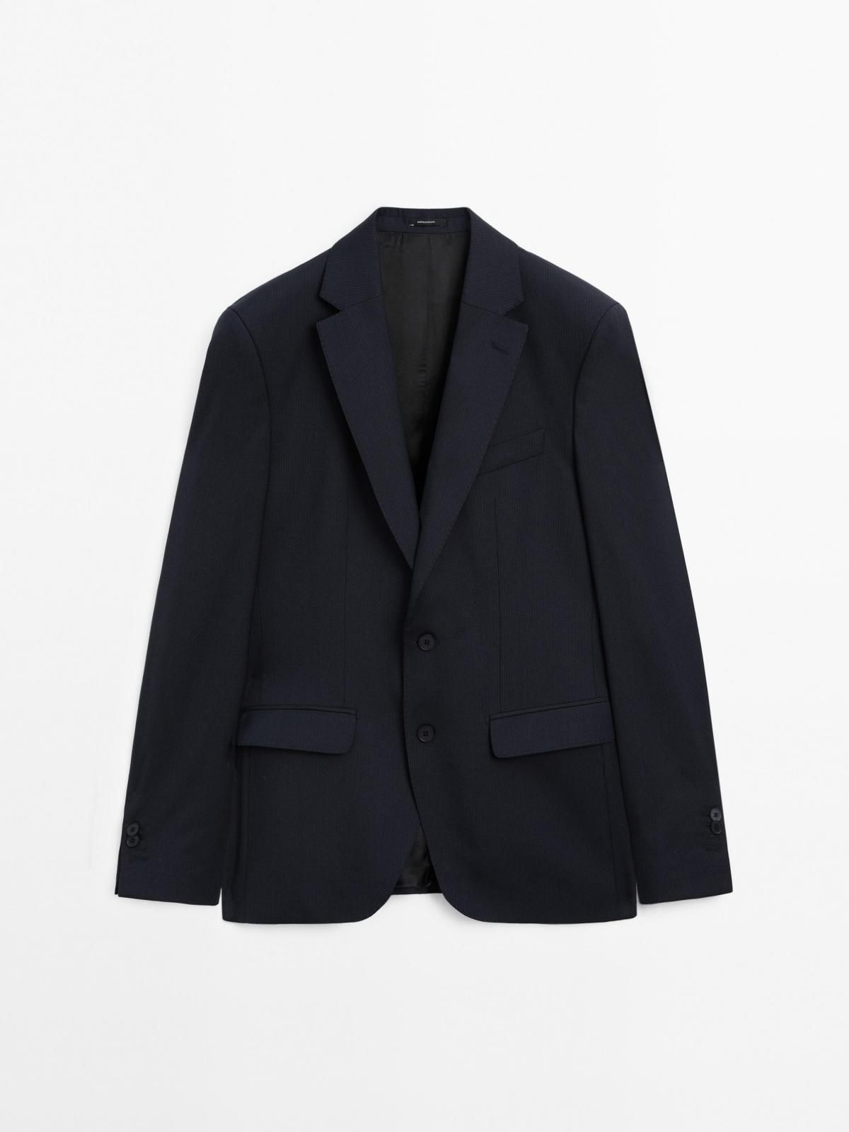 마시모두띠 핀스트라이프 울 수트 블레이저 2046/646 NAVY BLUE - 상품 이미지