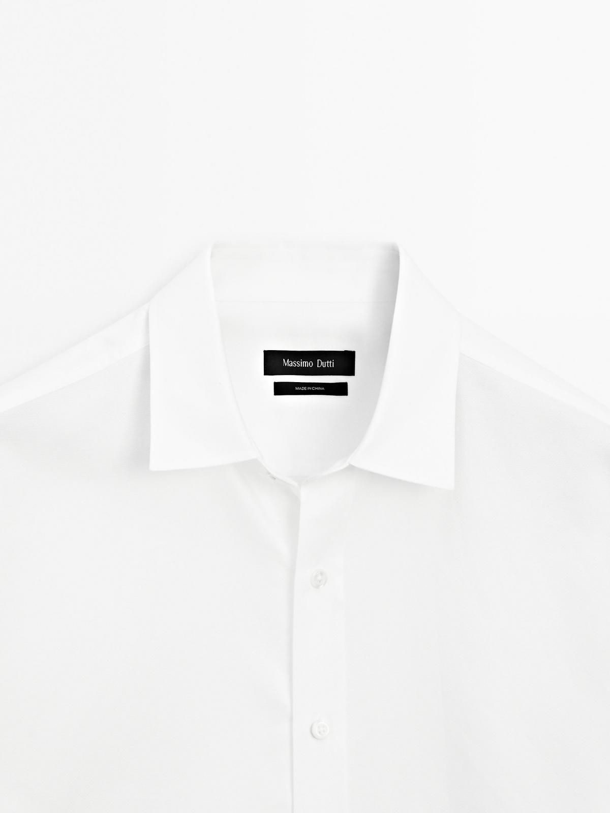 마시모두띠 클래식 레귤러핏 테크니컬 텍스처 긴팔 셔츠 1786/411 WHITE - 상세 이미지 5